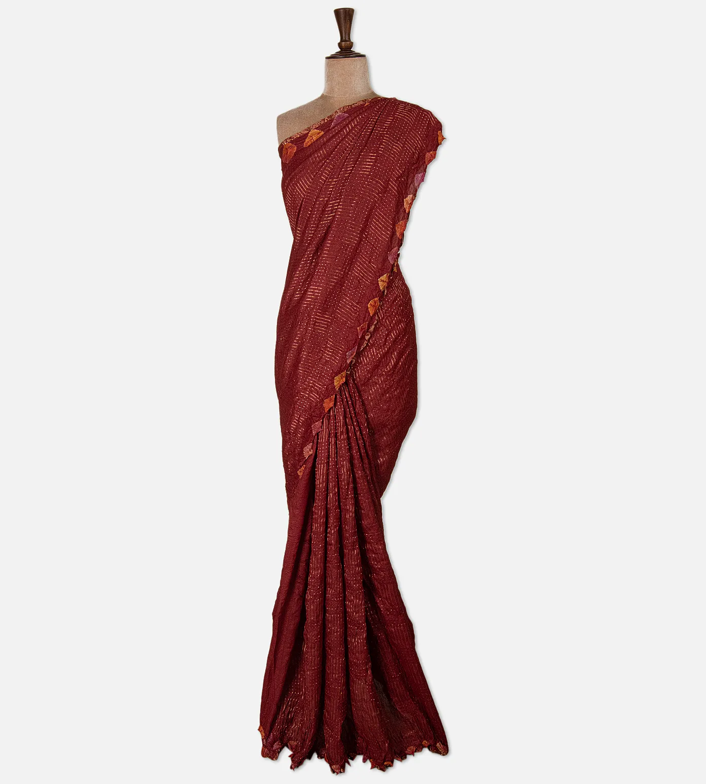 maroon-bandhani-tussar-saree-d04102933-b