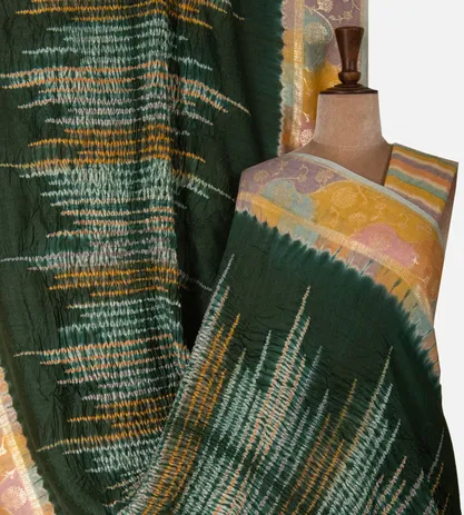 green-shibori-tussar-bandhani-saree-d04102194-a