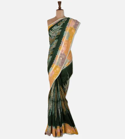 green-shibori-tussar-bandhani-saree-d04102194-b