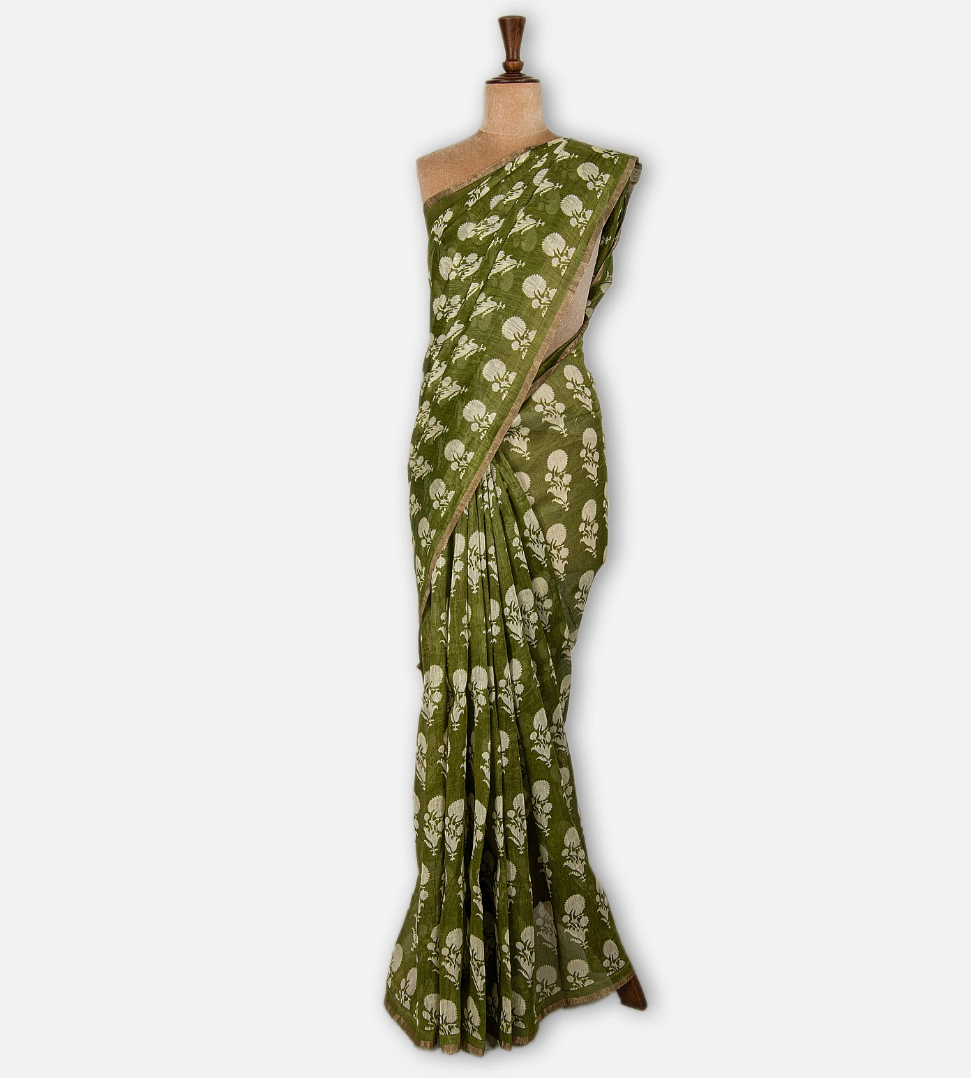 olive-green-linen-saree-d0190517-b
