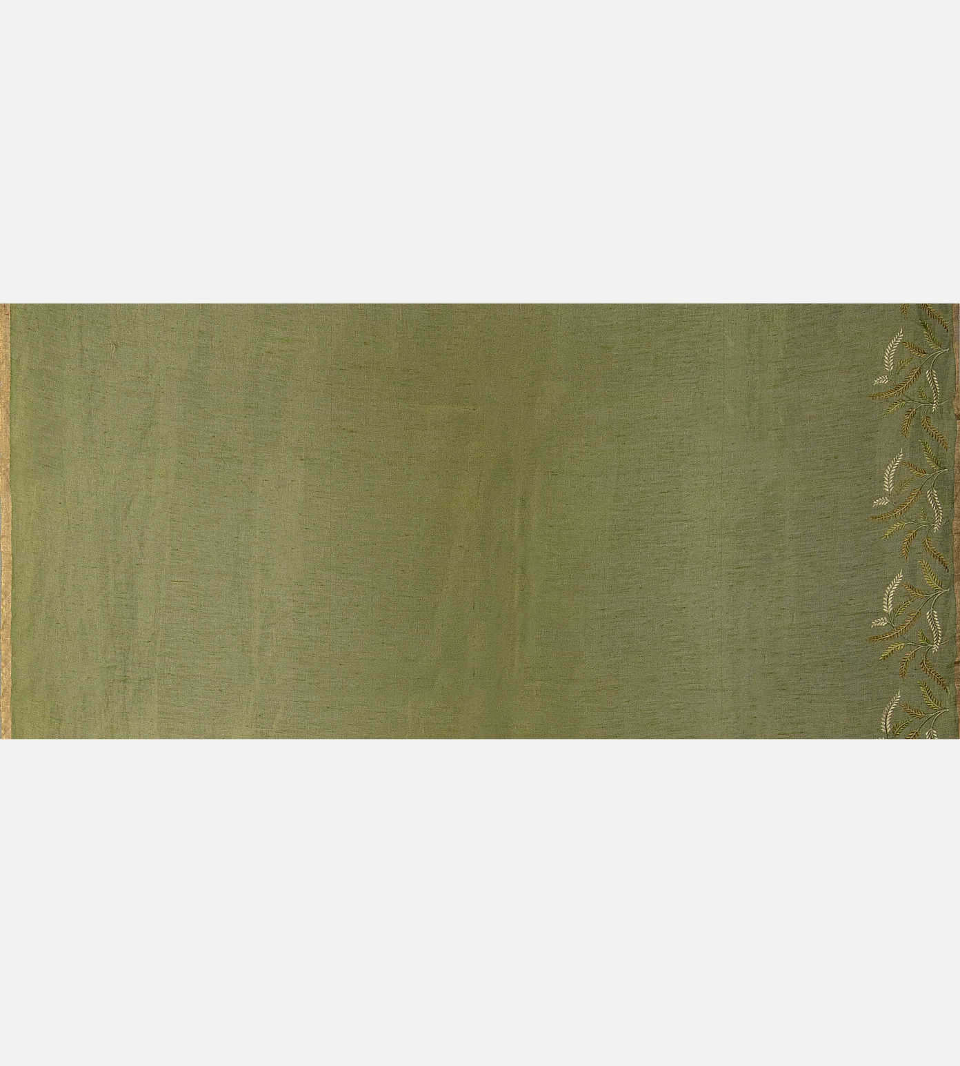 olive-green-linen-saree-d0190517-d