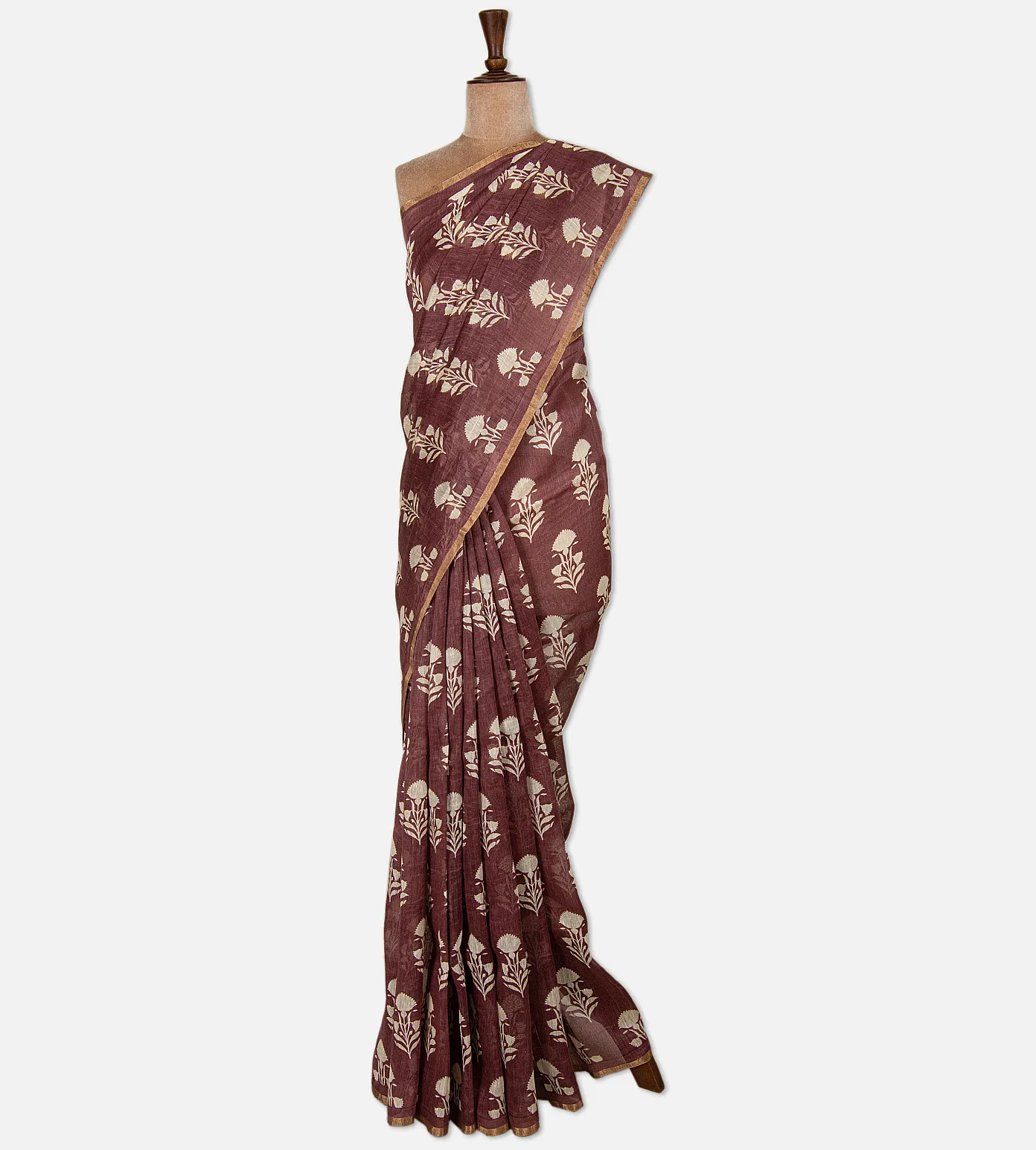 maroon-linen-saree-d0190513-b