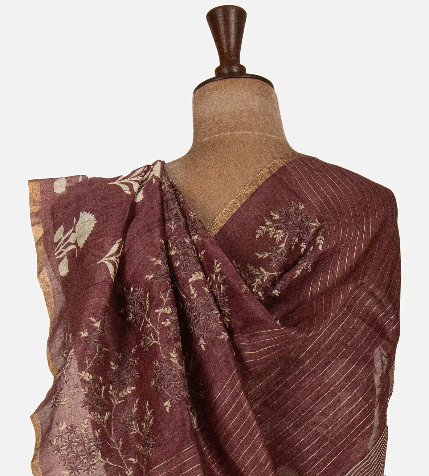 maroon-linen-saree-d0190513-c