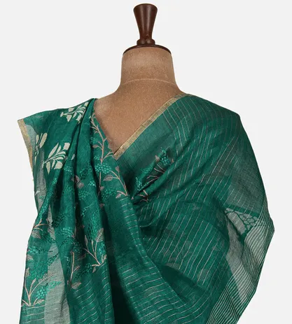 deep-teal-linen-saree-d0190507-c