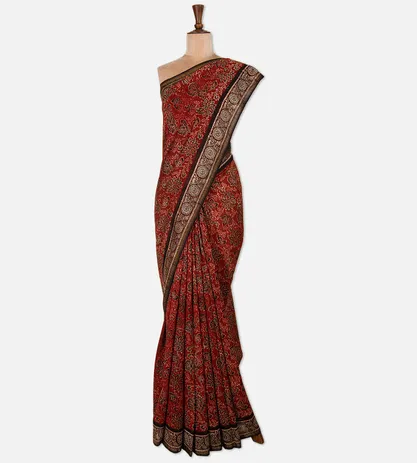 maroon-chanderi-cotton-saree-d07113250-b