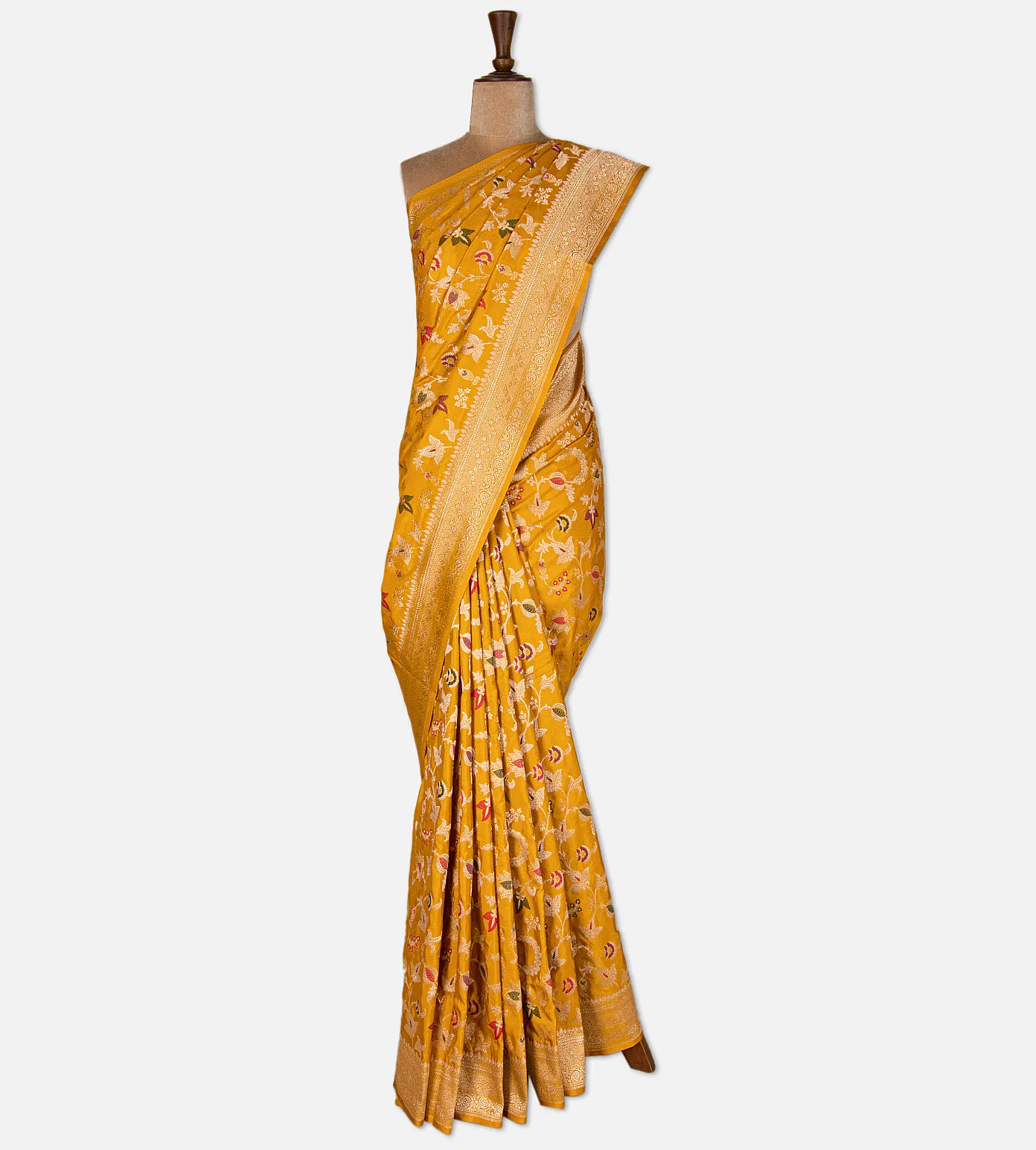 yellow-banarasi-silk-saree-d09128877-b