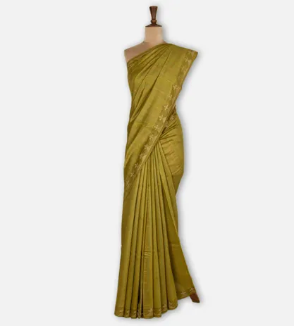 lime-yellow-tussar-saree-d09124060-b