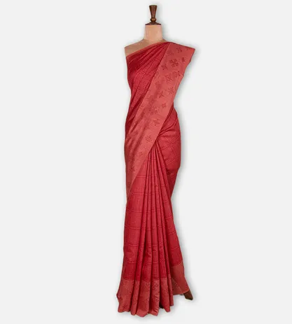 tomato-red-tussar-saree-d09124067-b