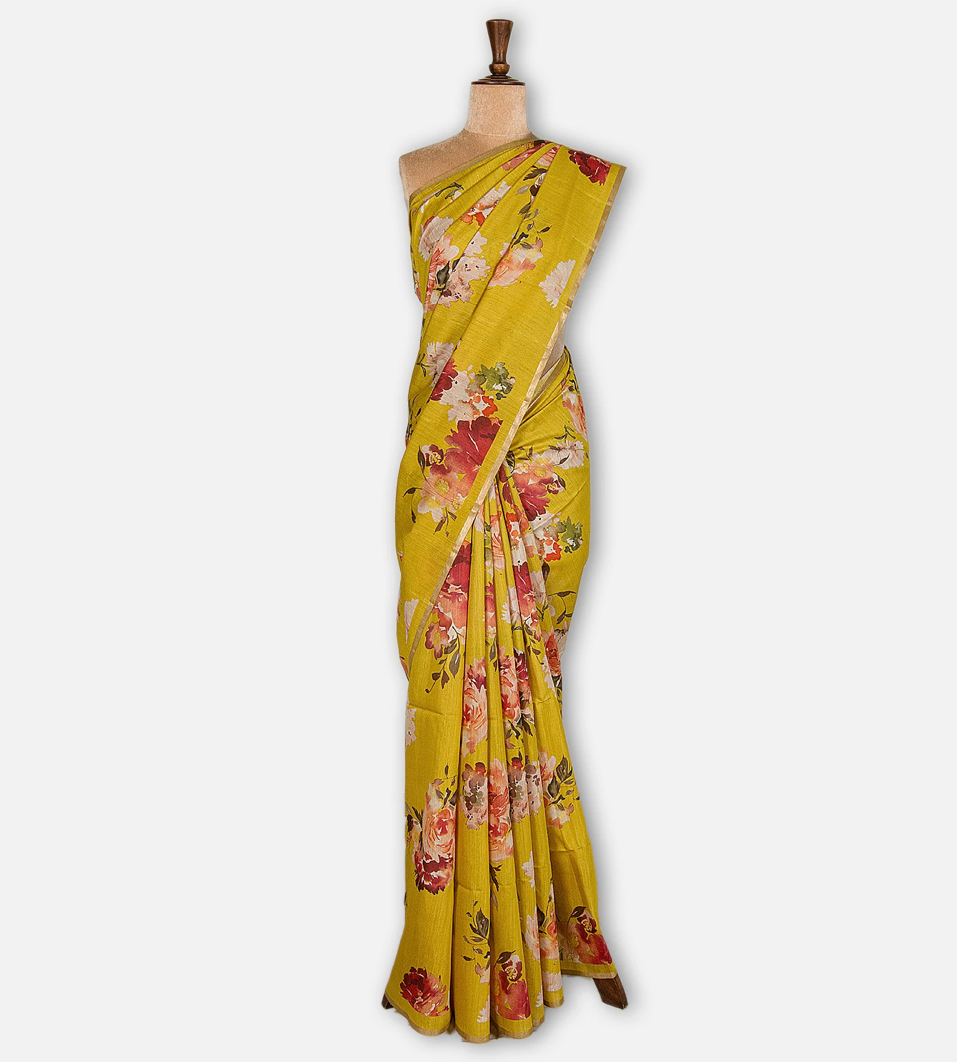 yellow-tussar-saree-d09122987-b