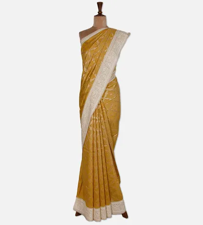 yellow-tussar-saree-d09124130-b