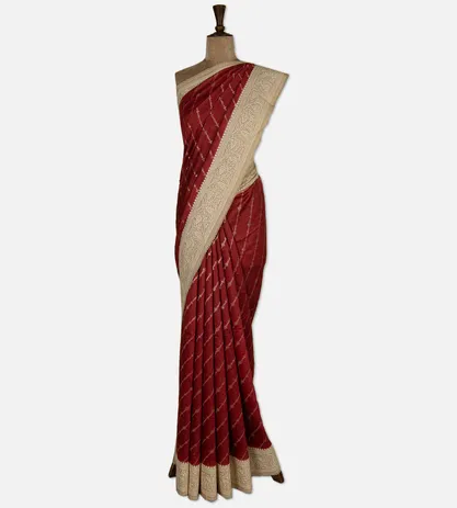 maroon-tussar-saree-d09124124-b