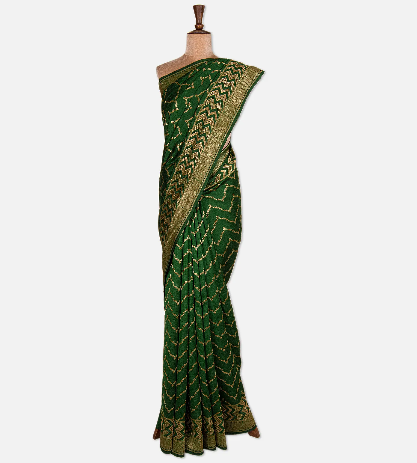 green-banarasi-tussar-saree-d08117895-b