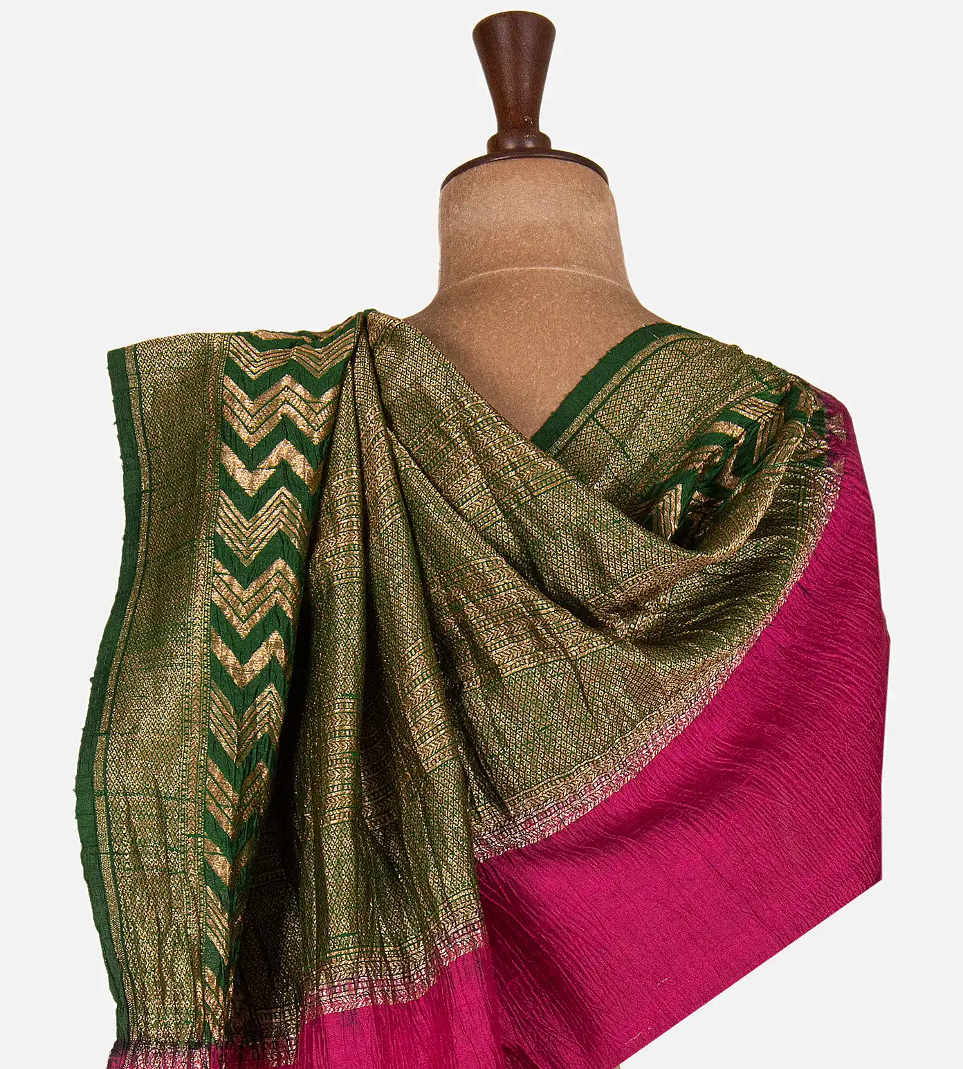 green-banarasi-tussar-saree-d08117895-c
