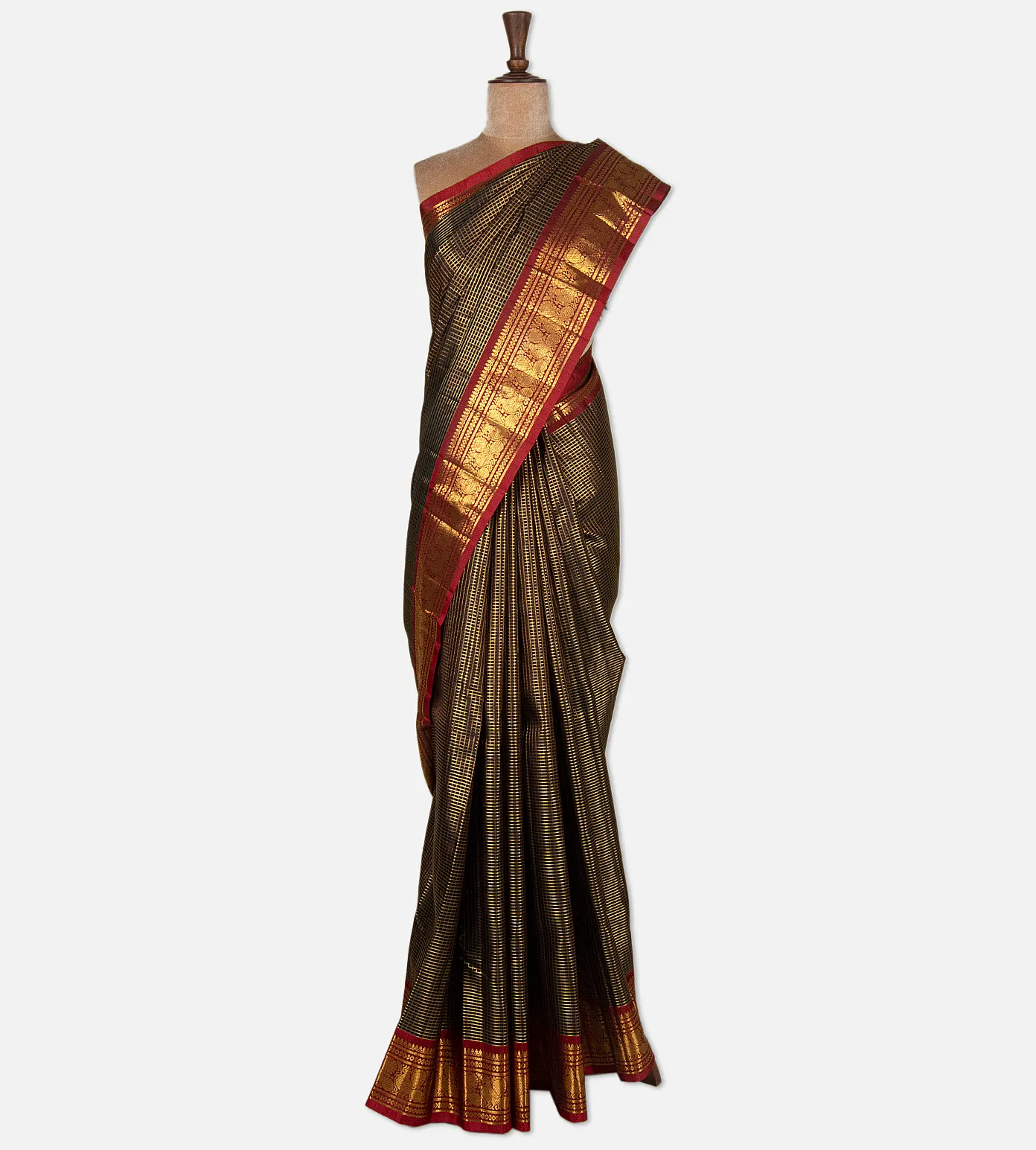black-kanchipuram-silk-saree-d10132443-b