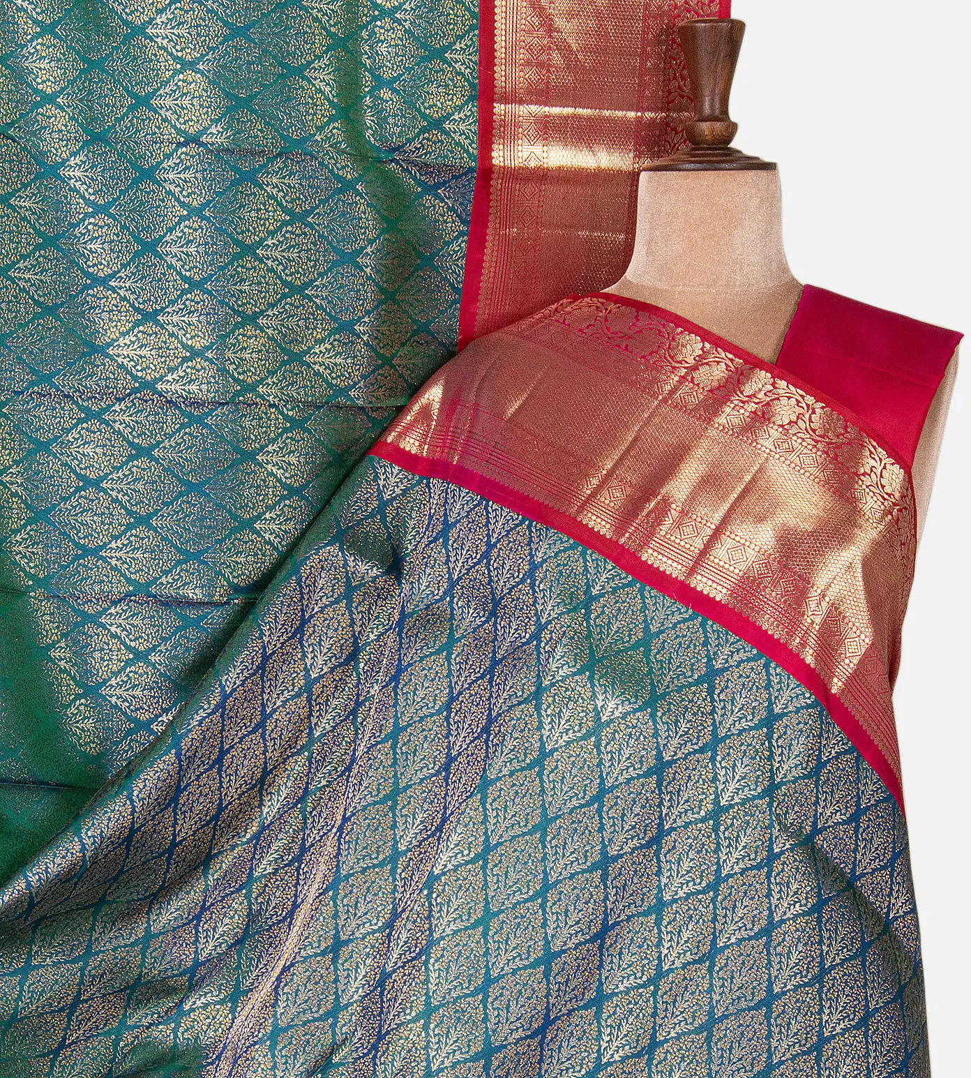 deep-teal-kanchipuram-silk-saree-d08119995-a