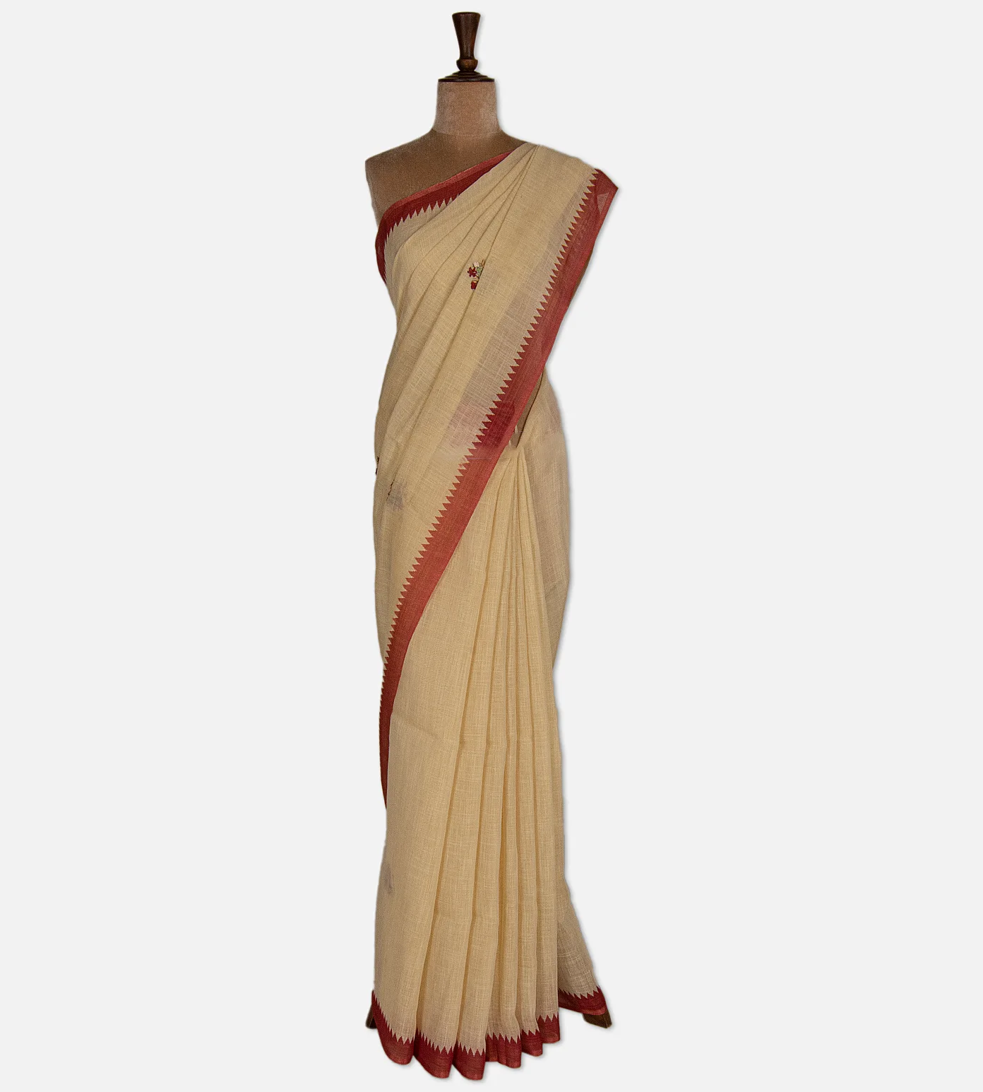 light-yellow-linen-saree-d10129946-b
