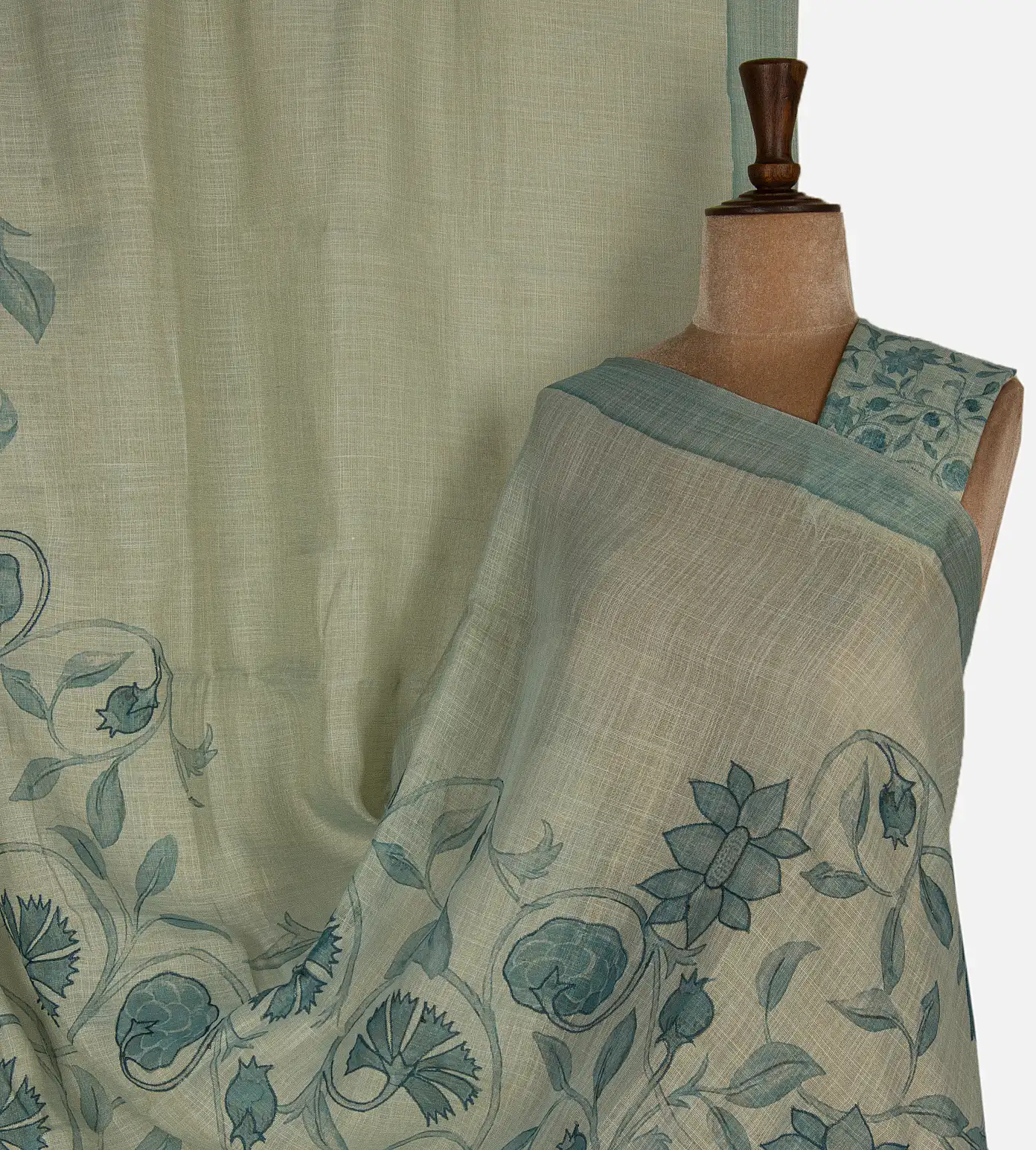 blue-linen-saree-d10133885-a