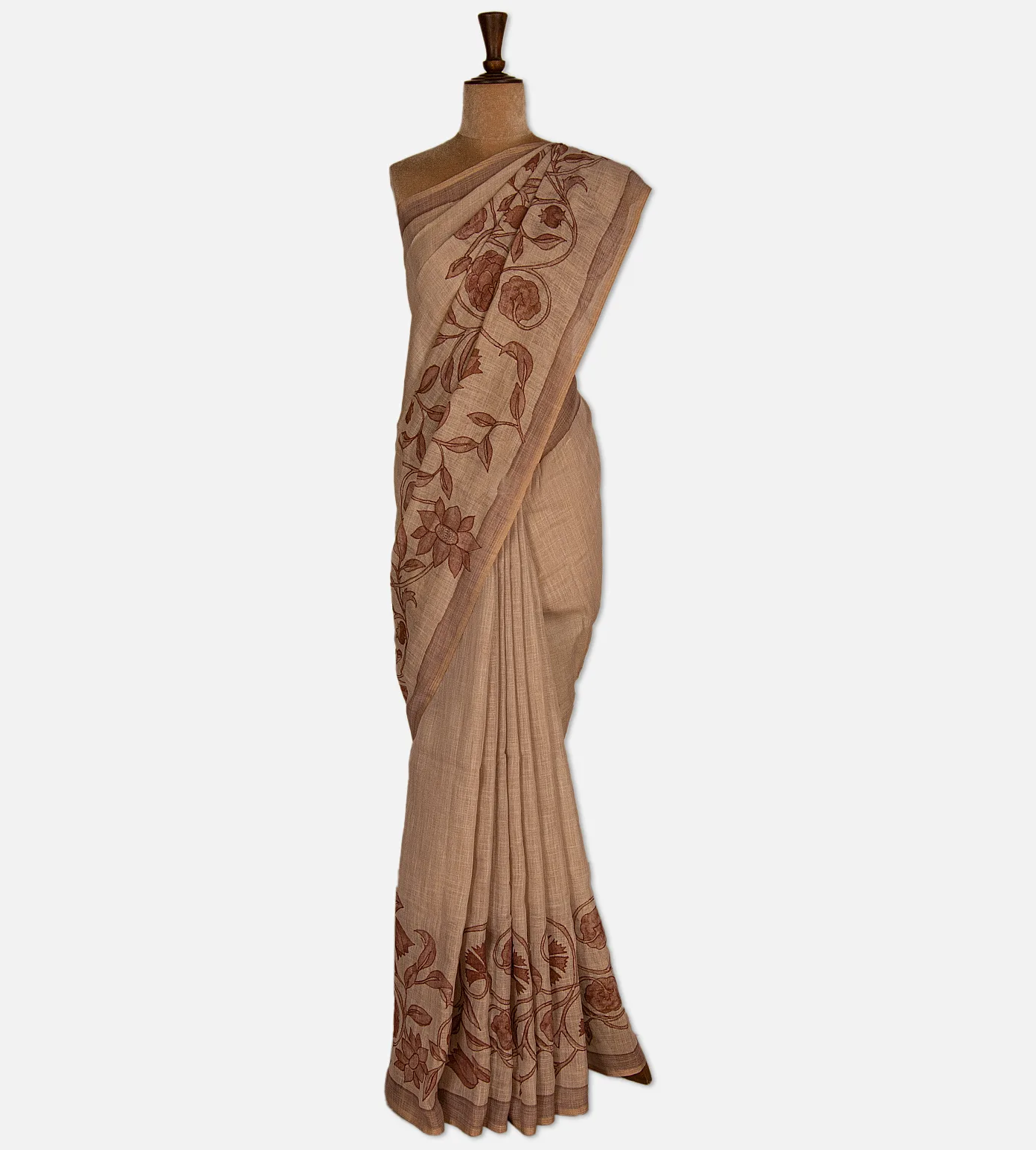 beige-linen-saree-d10133881-b