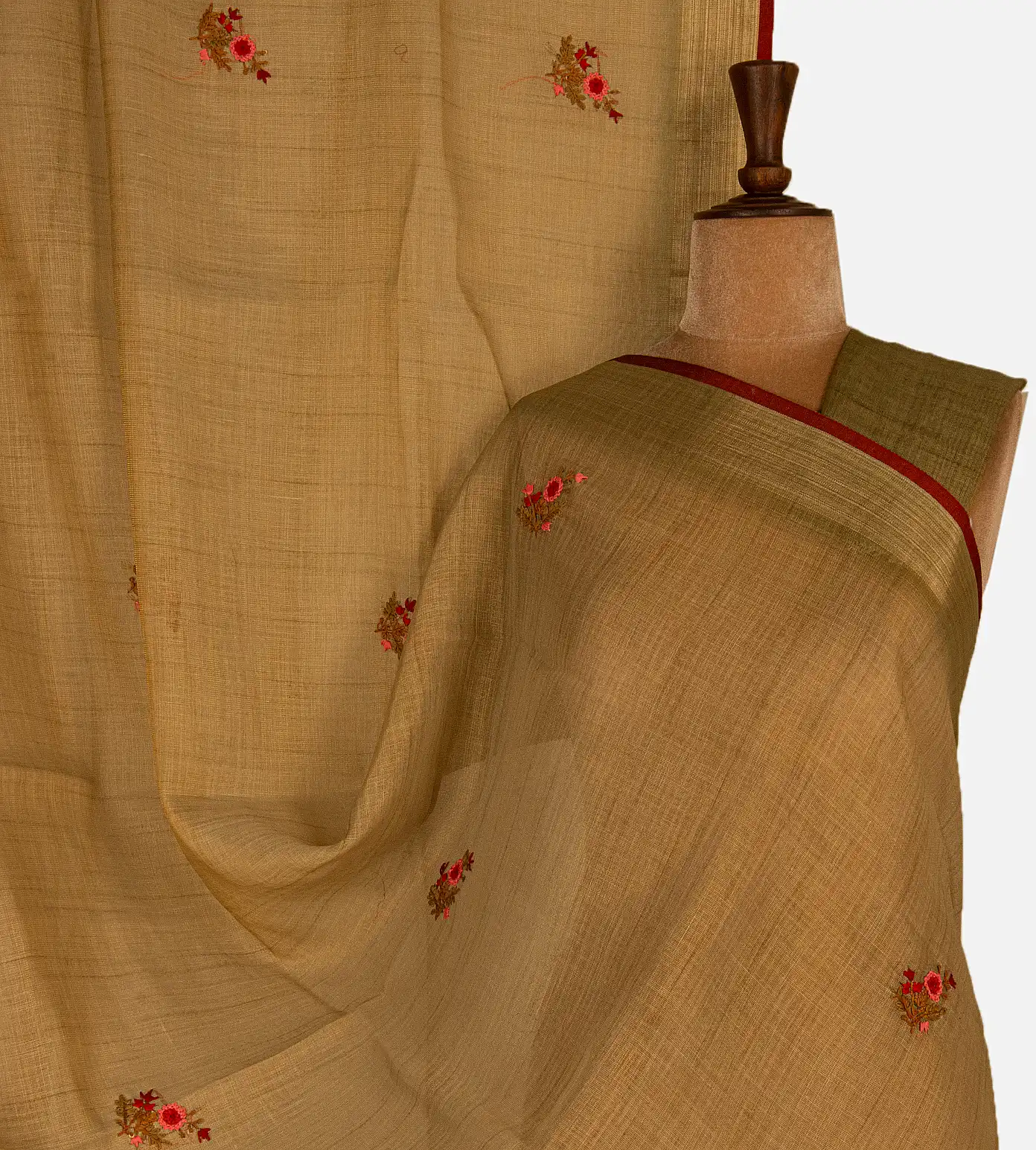 dark-beige-linen-saree-d10132147-a