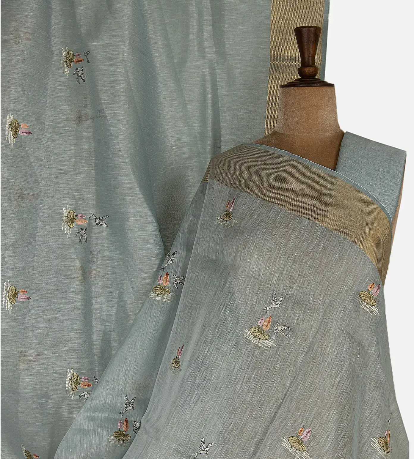 pastel-blue-linen-saree-d09125554-a