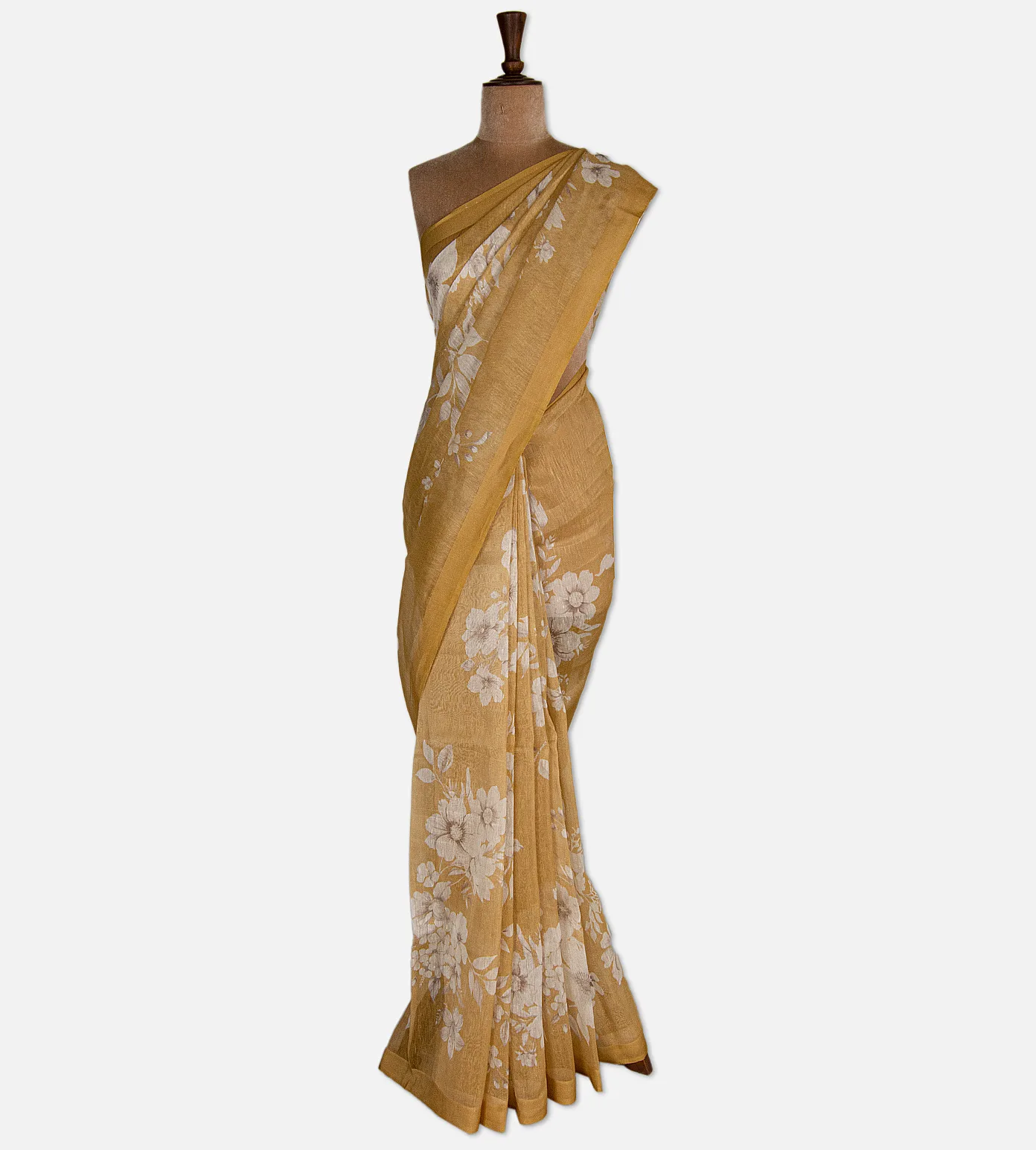 yellow-linen-saree-d06110974-b