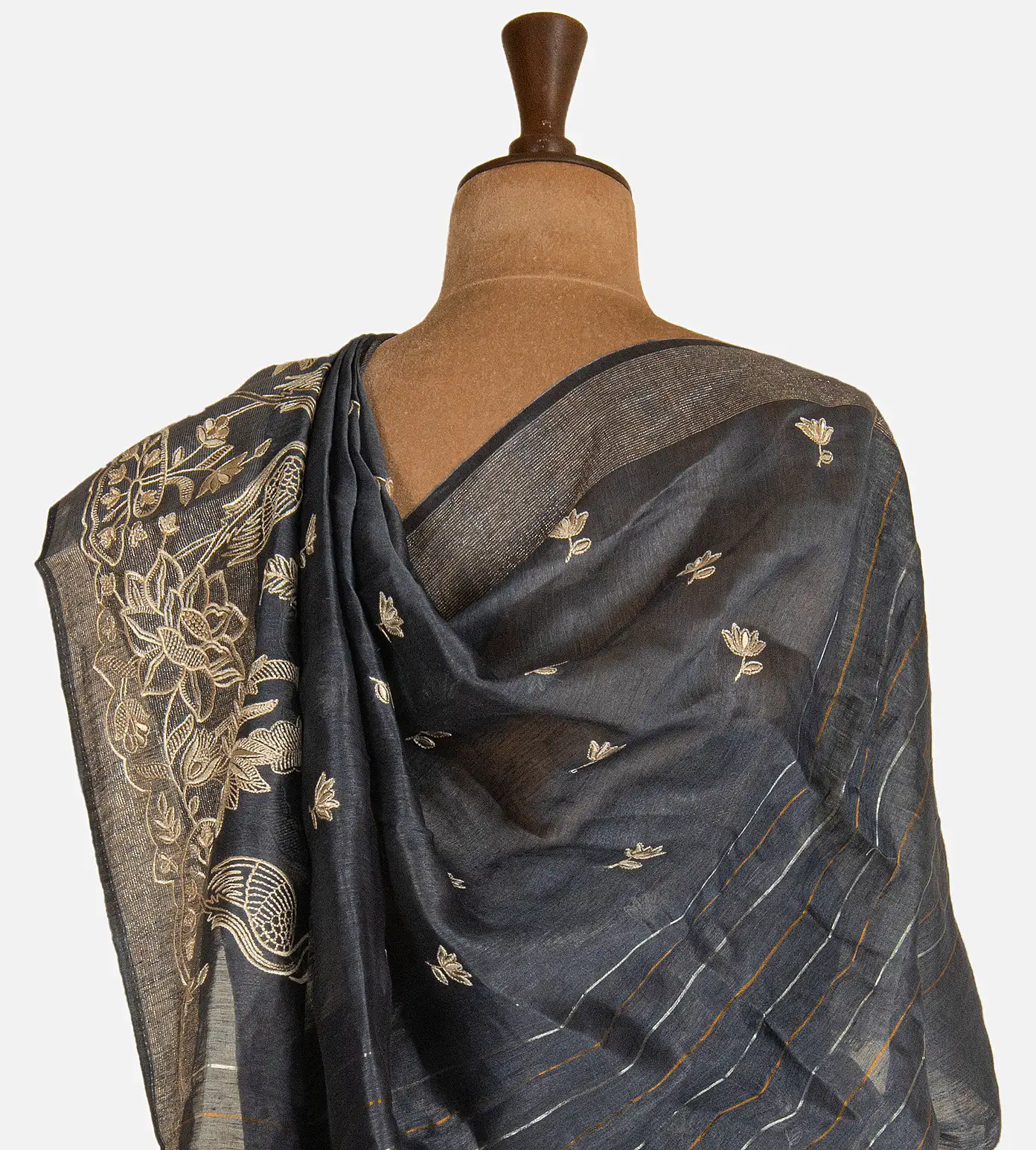 elephant-grey-color-linen-saree-d09125550-c