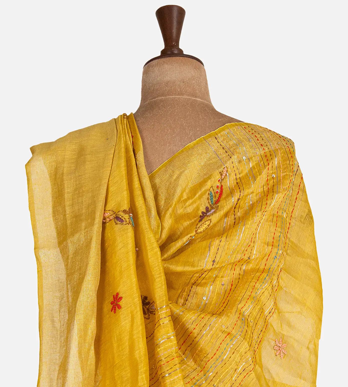yellow-linen-saree-d101321717-c