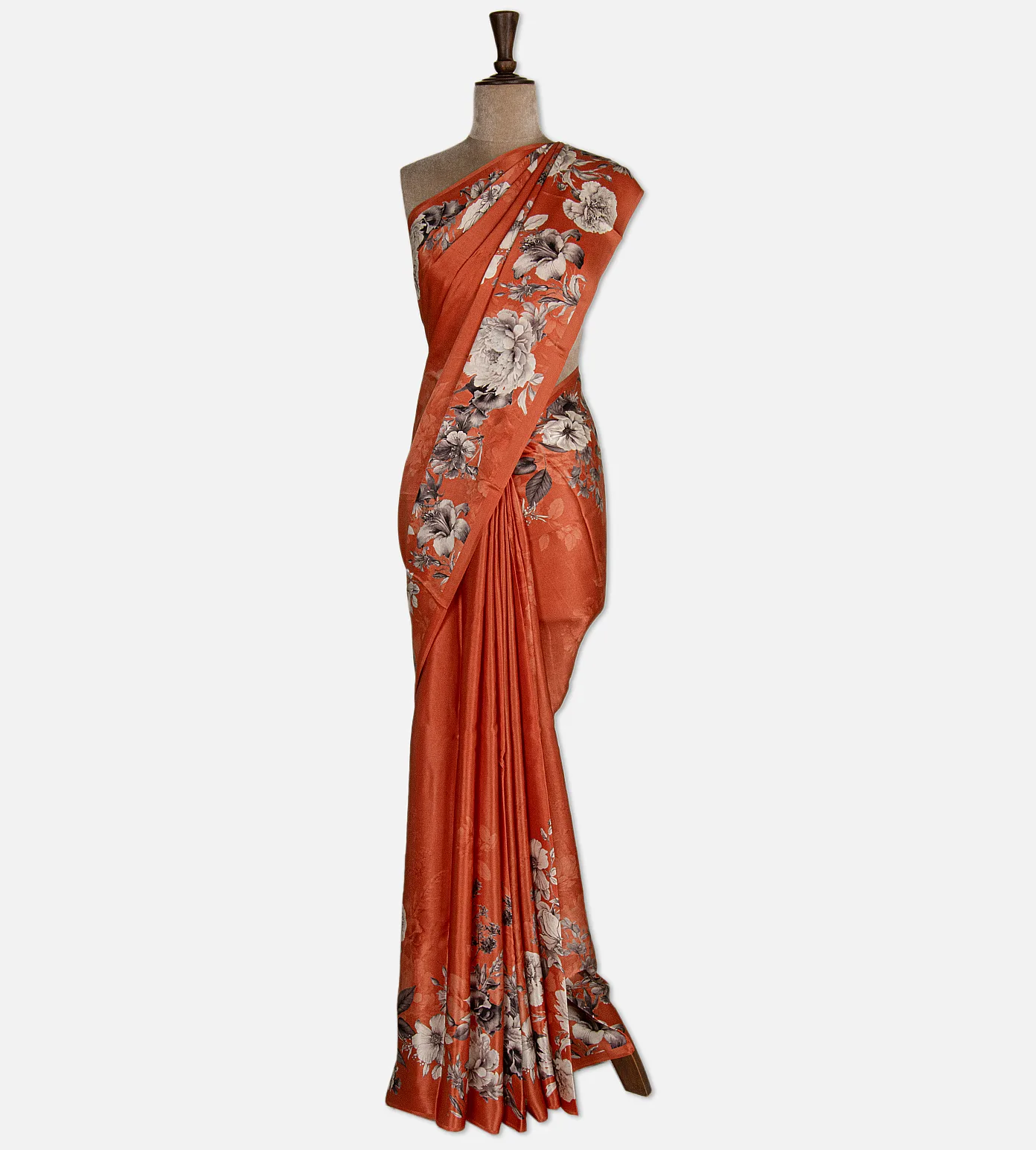 orange-satin-crepe-saree-d11134979-b
