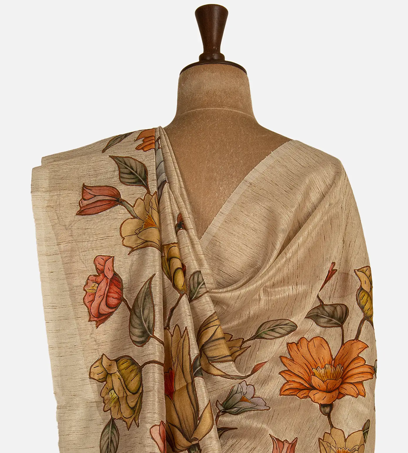 light-beige-semi-tussar-saree-d11135327-c