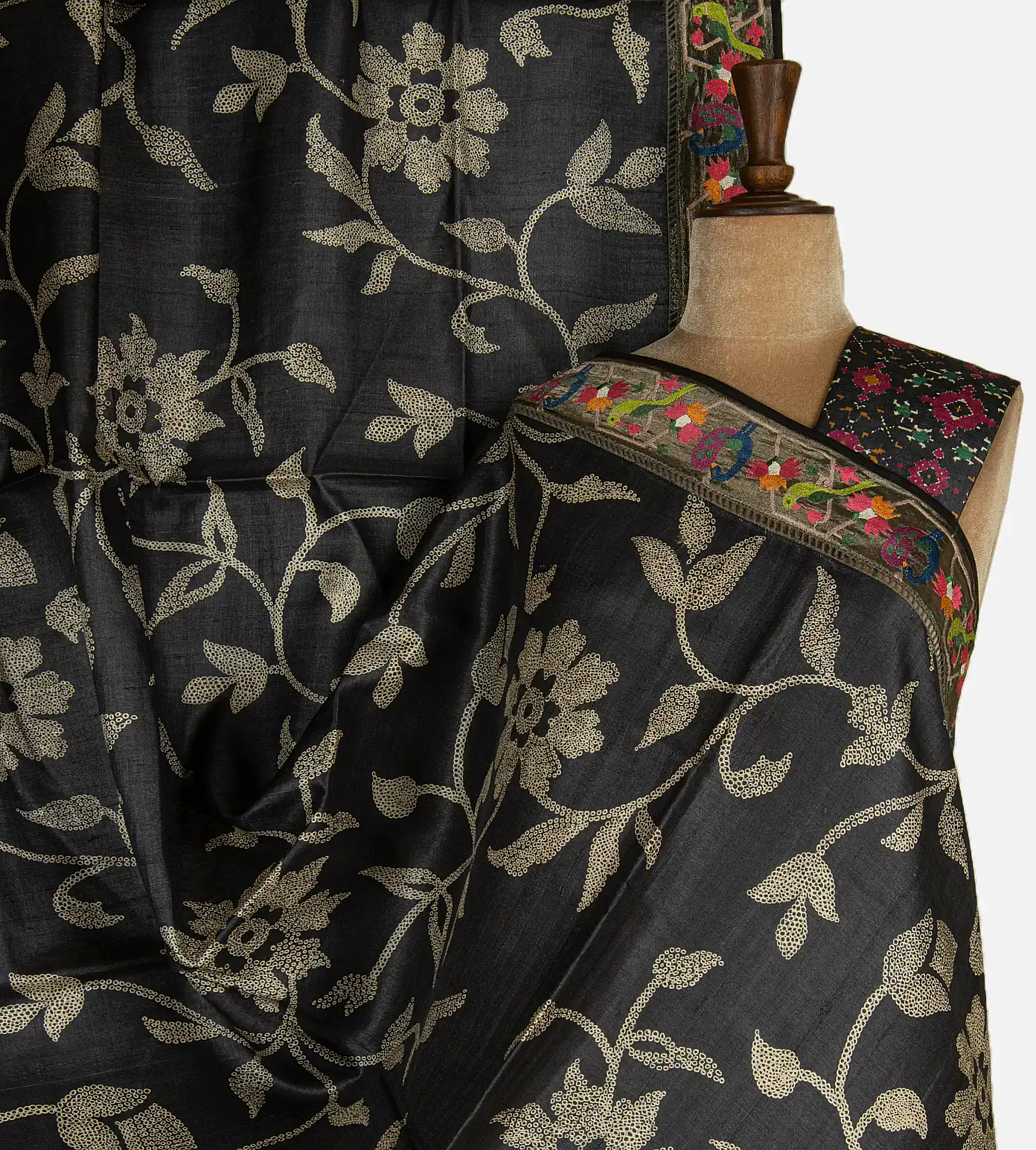 black-tussar-saree-d08119250-a