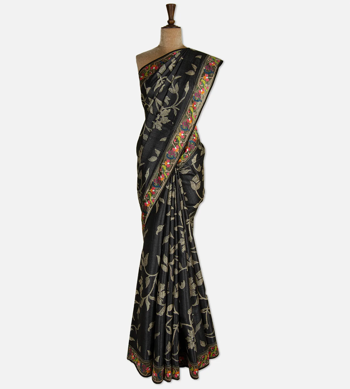 black-tussar-saree-d08119250-b