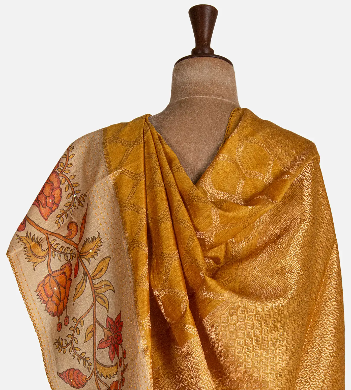 yellow-tussar-saree-d09124096-c