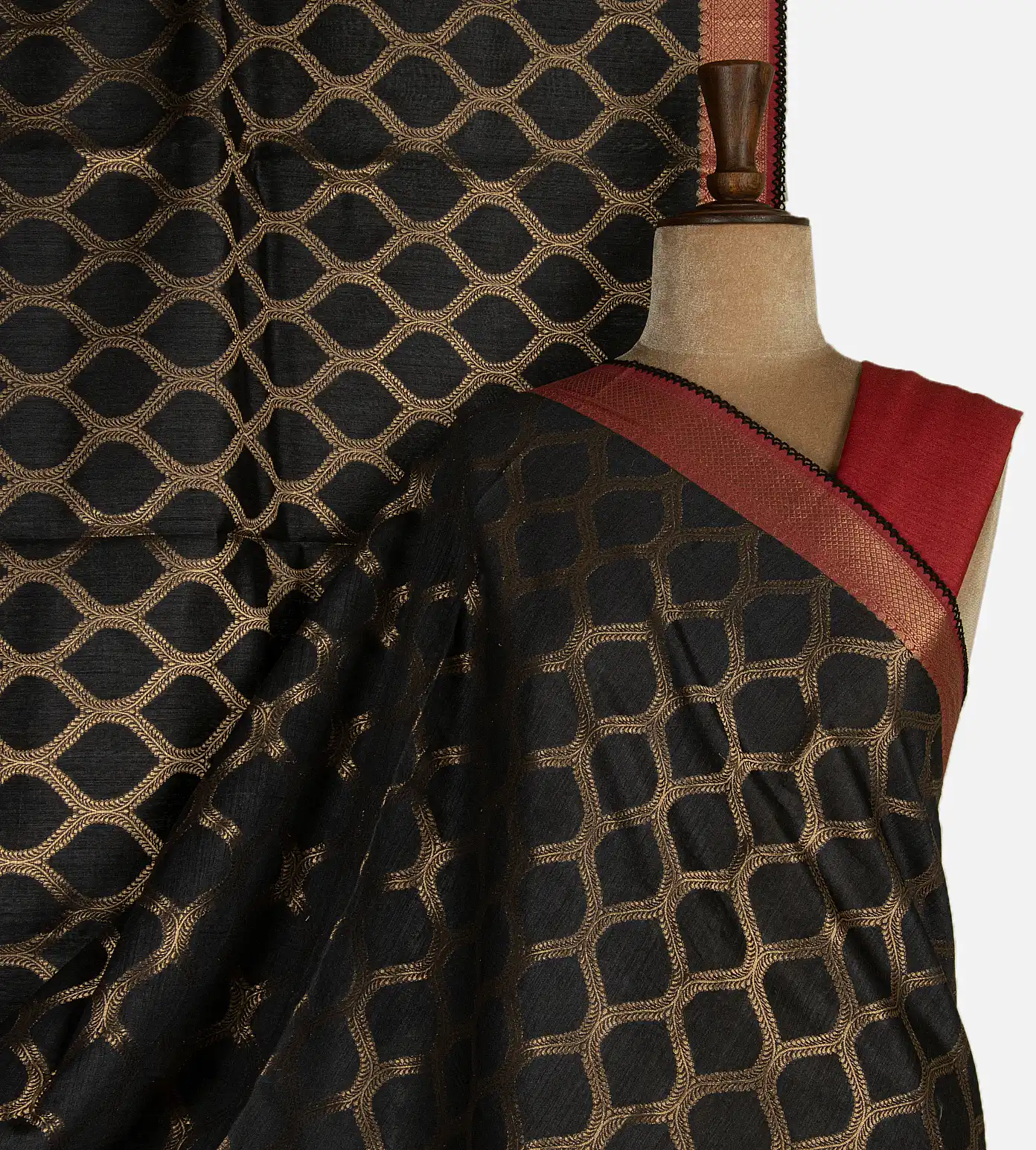 black-tussar-saree-d09128741-a