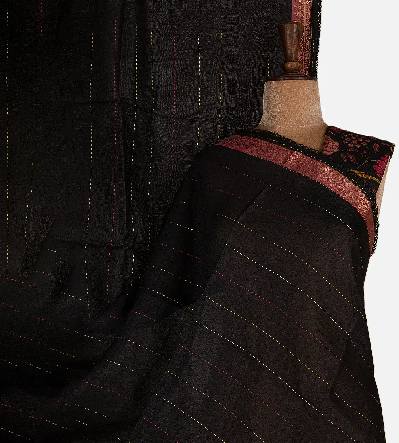 black-tussar-saree-d09129480-a