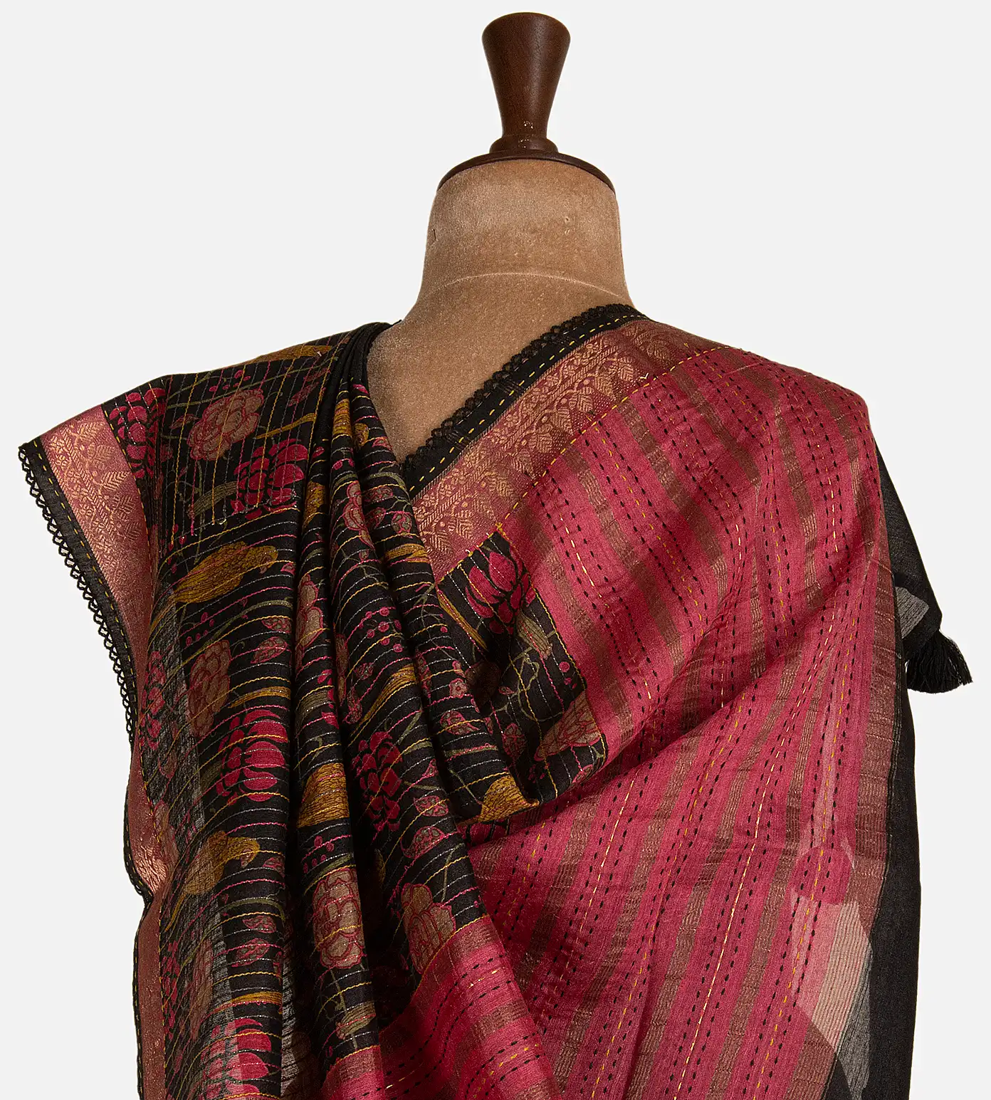 black-tussar-saree-d09129480-c