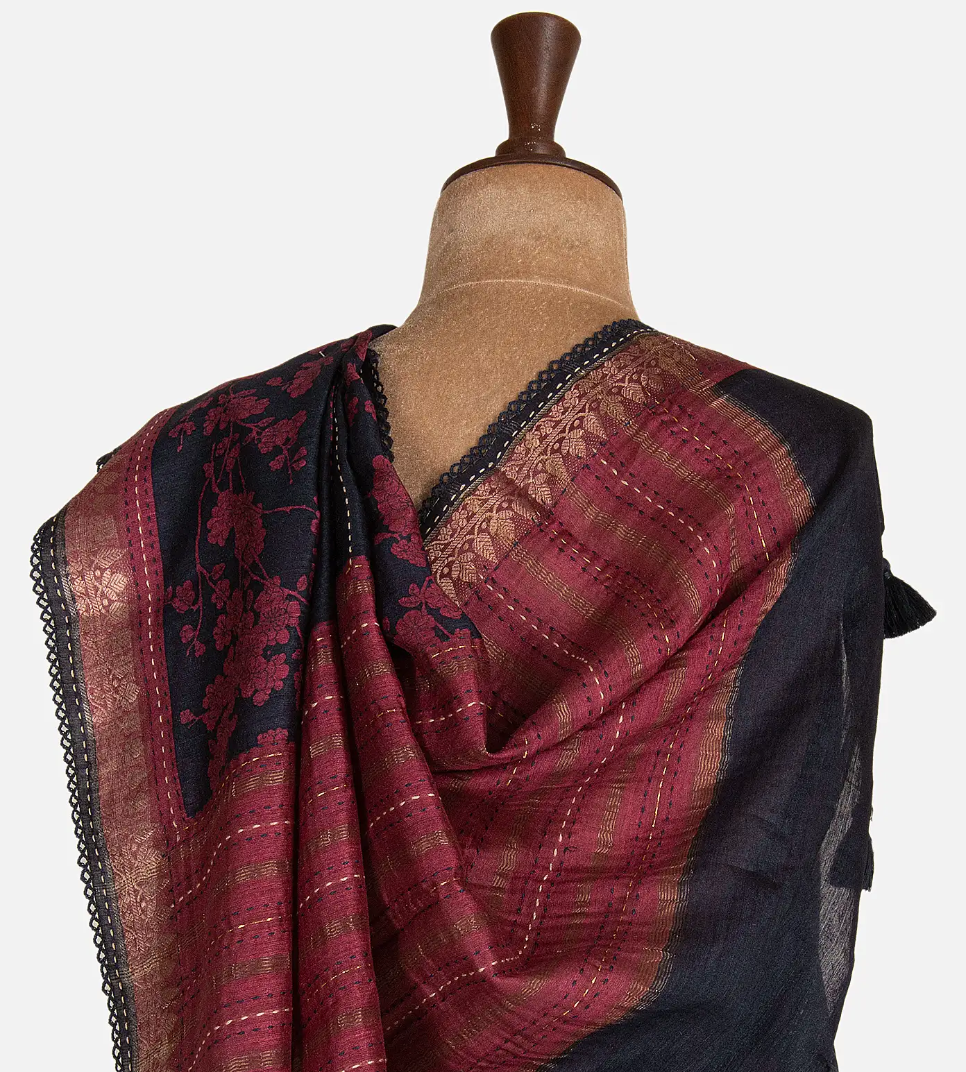 blue-tussar-kota-saree-d10133927-c