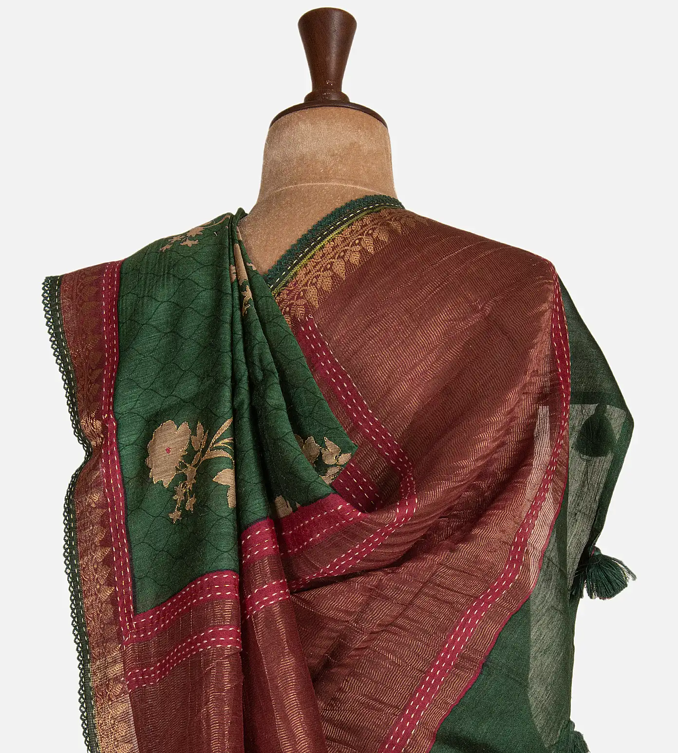 green-tussar-saree-d08116805-c