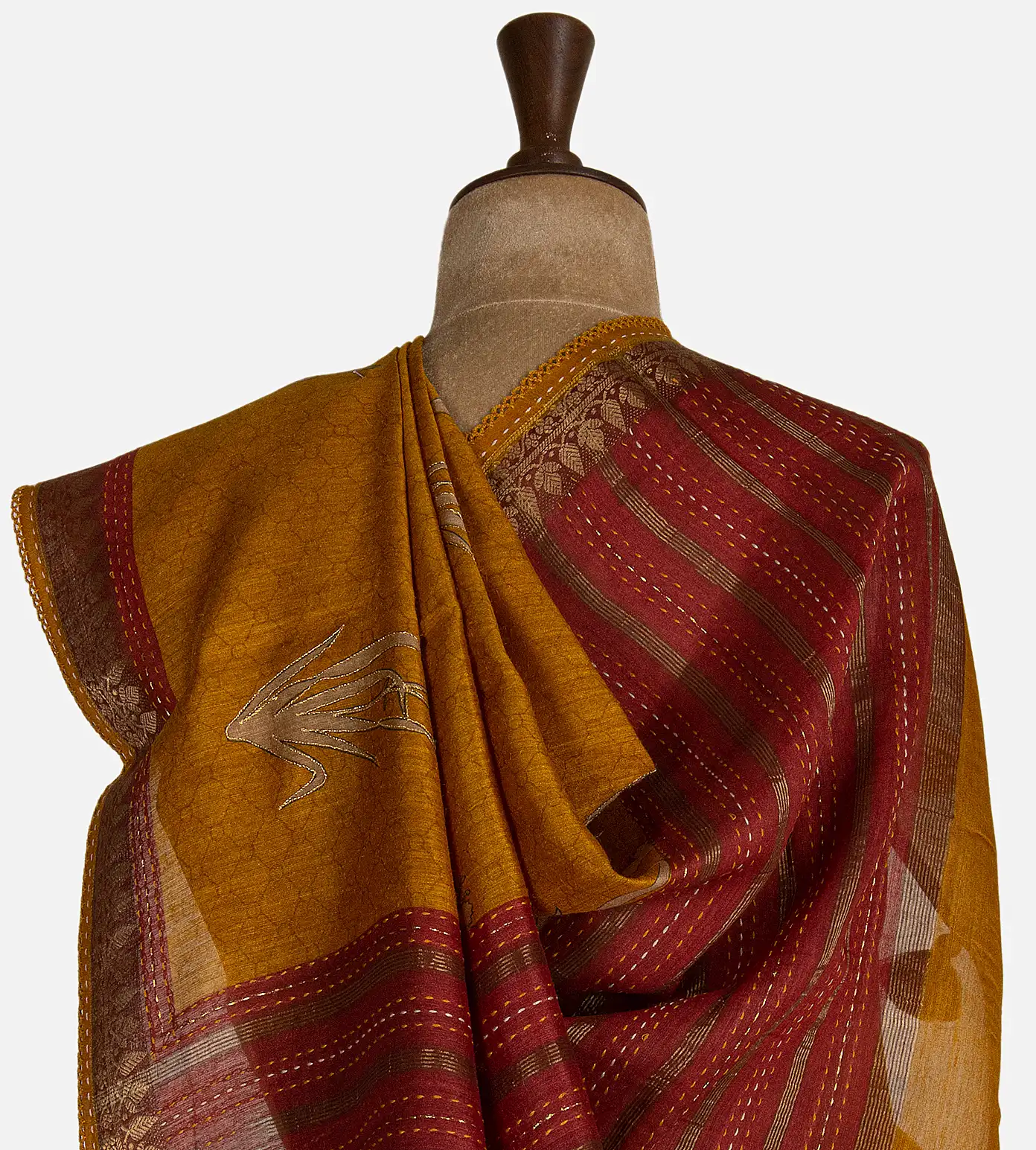 yellow-tussar-saree-d08116806-c
