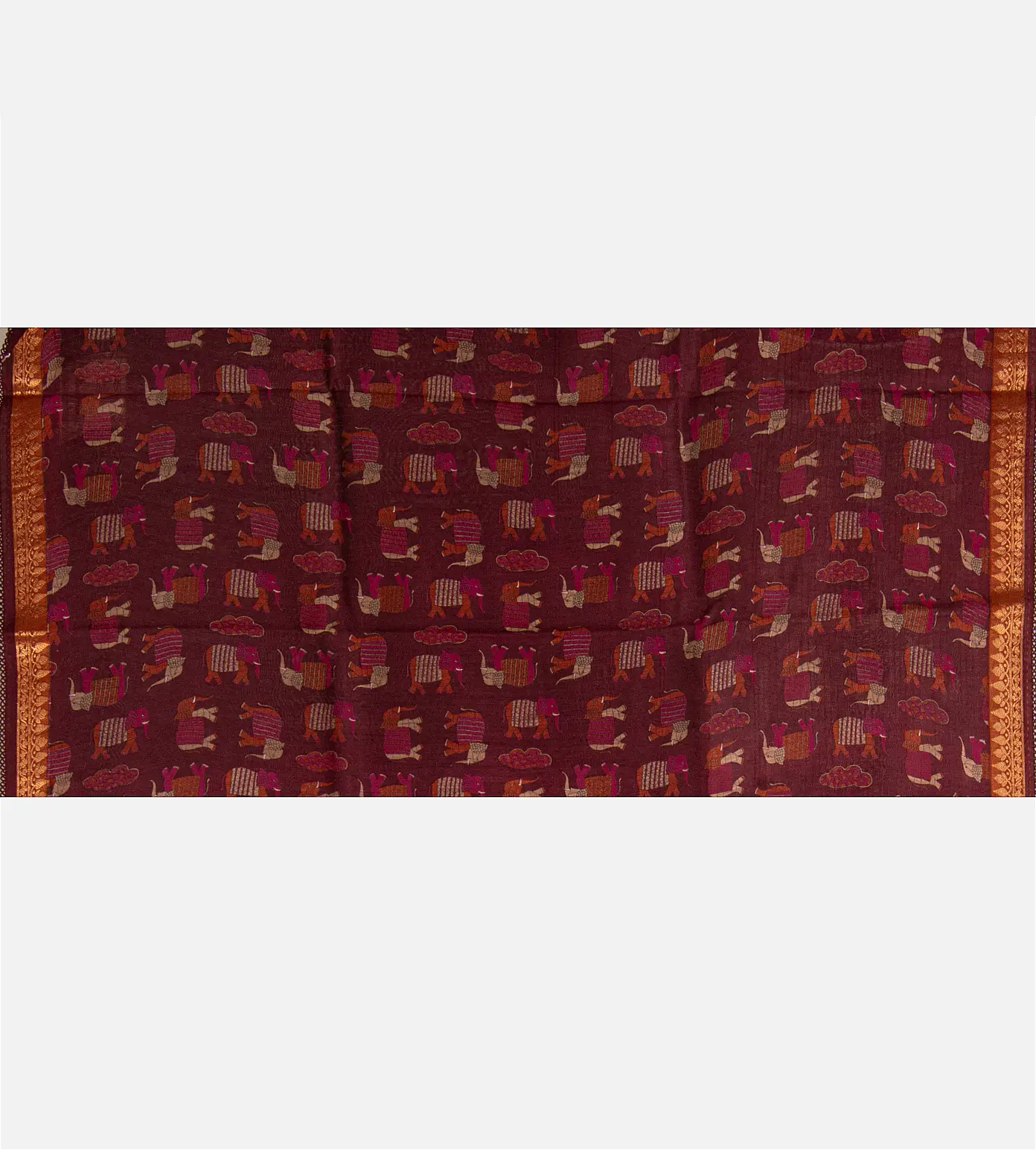 maroon-tussar-saree-d10133918-d