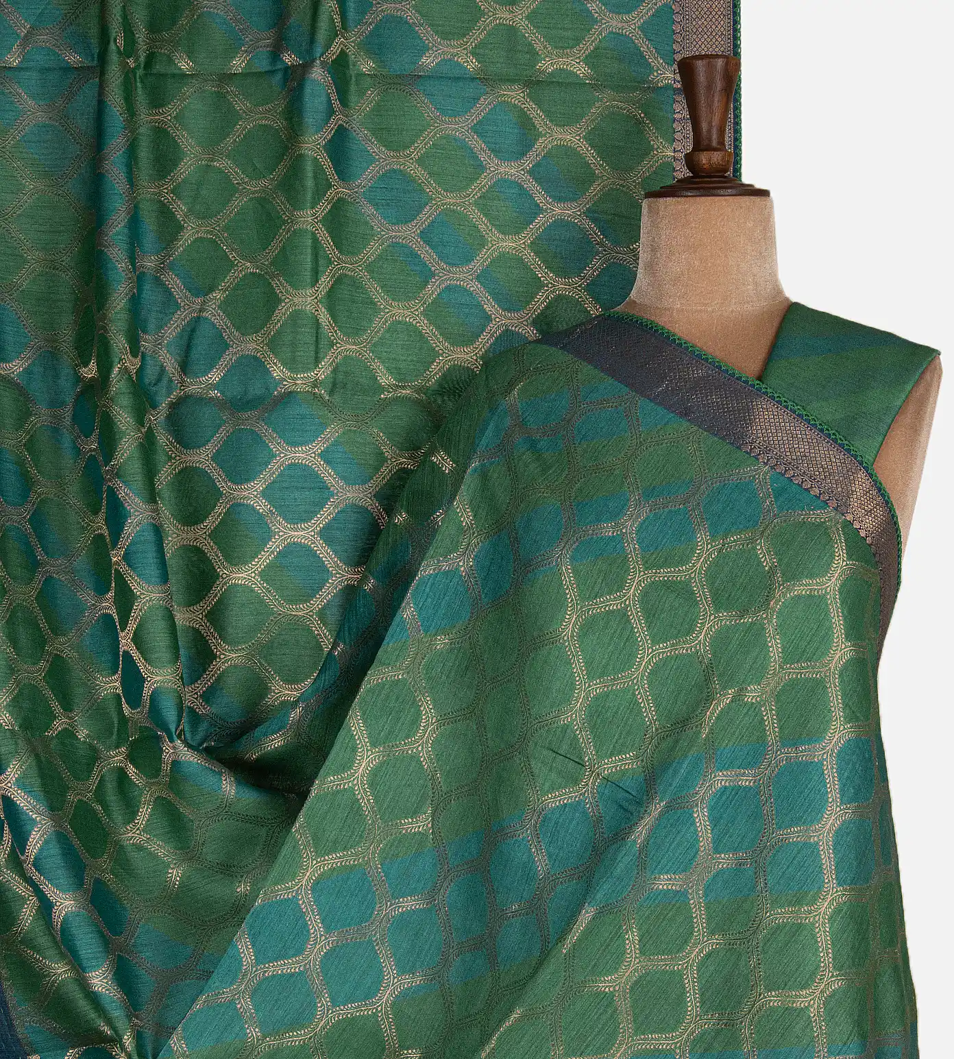blue-and-green-tussar-saree-d09128747-a