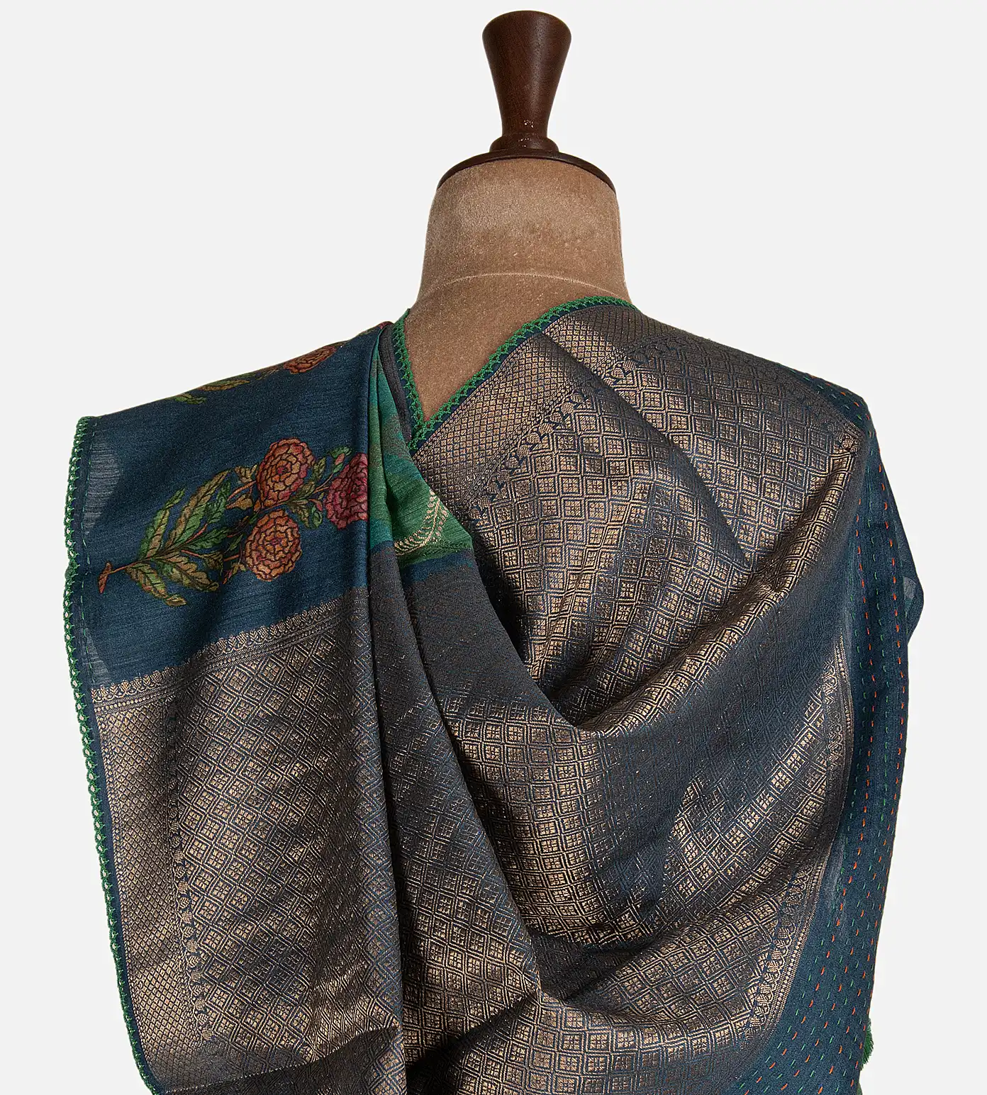 blue-and-green-tussar-saree-d09128747-c