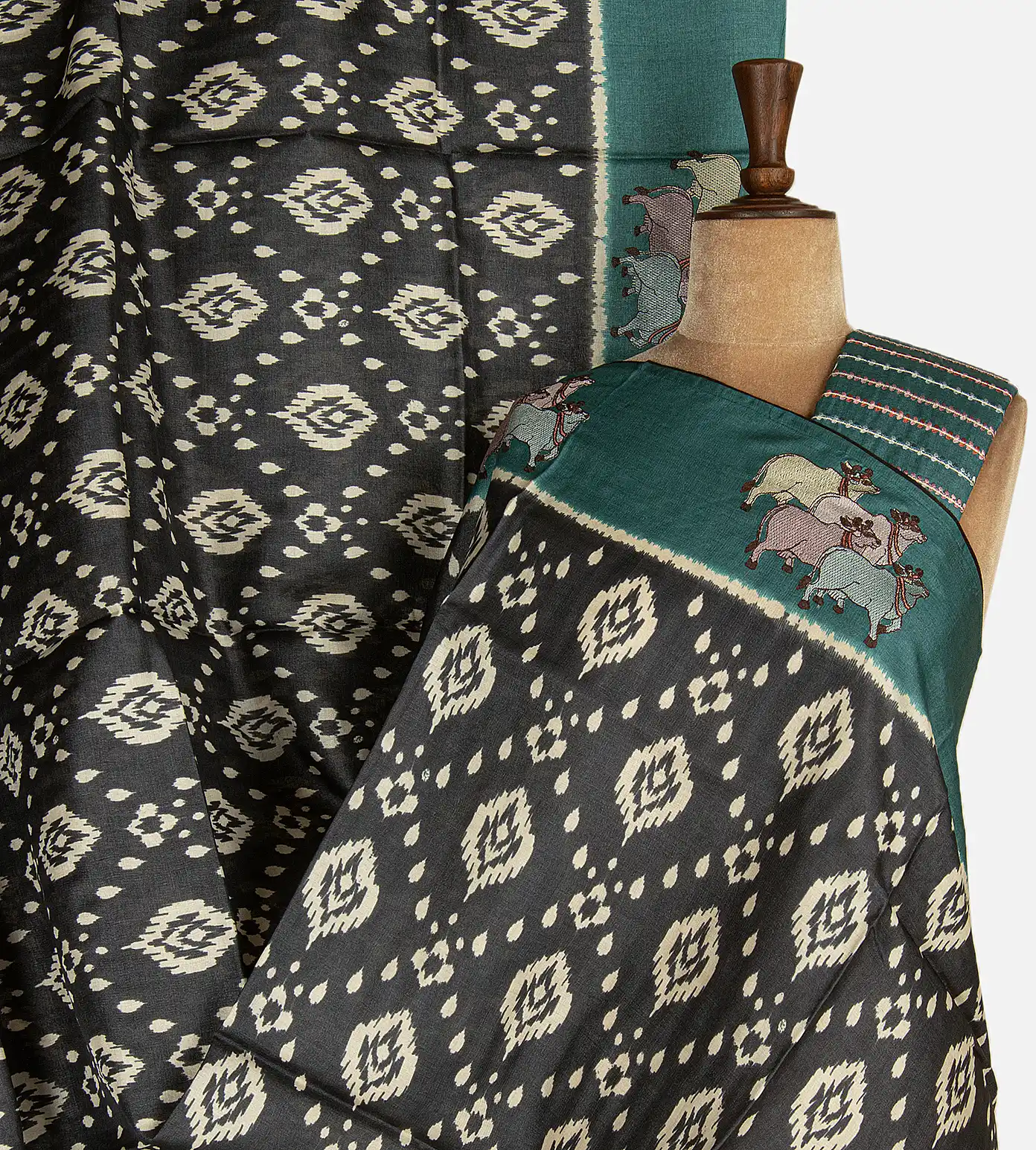 elephant-grey-tussar-saree-d09125719-a