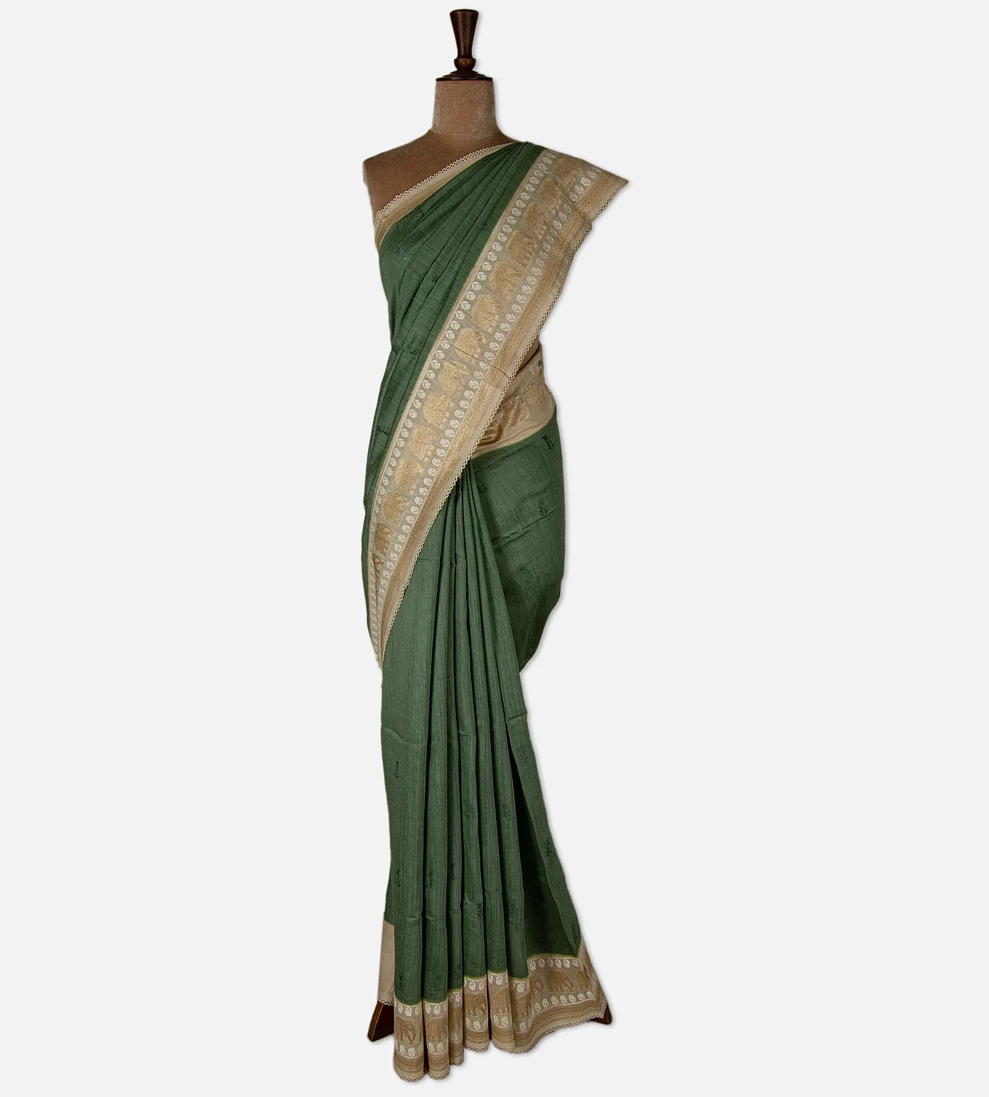 green-tussar-saree-d11136537-b