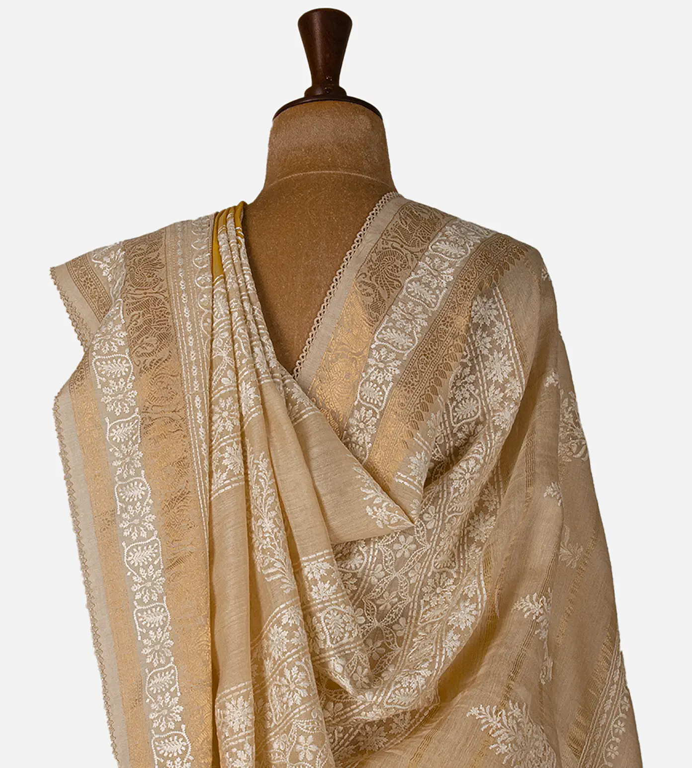 yellow-tussar-saree-d11137214-c