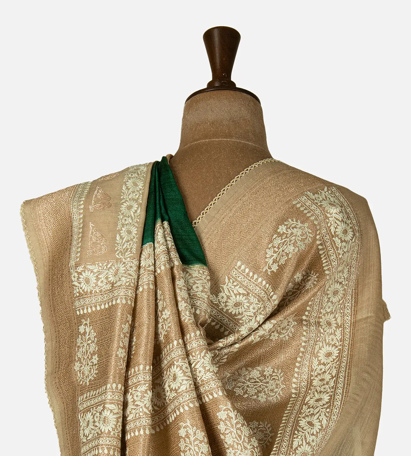 green-tussar-saree-d11136541-c