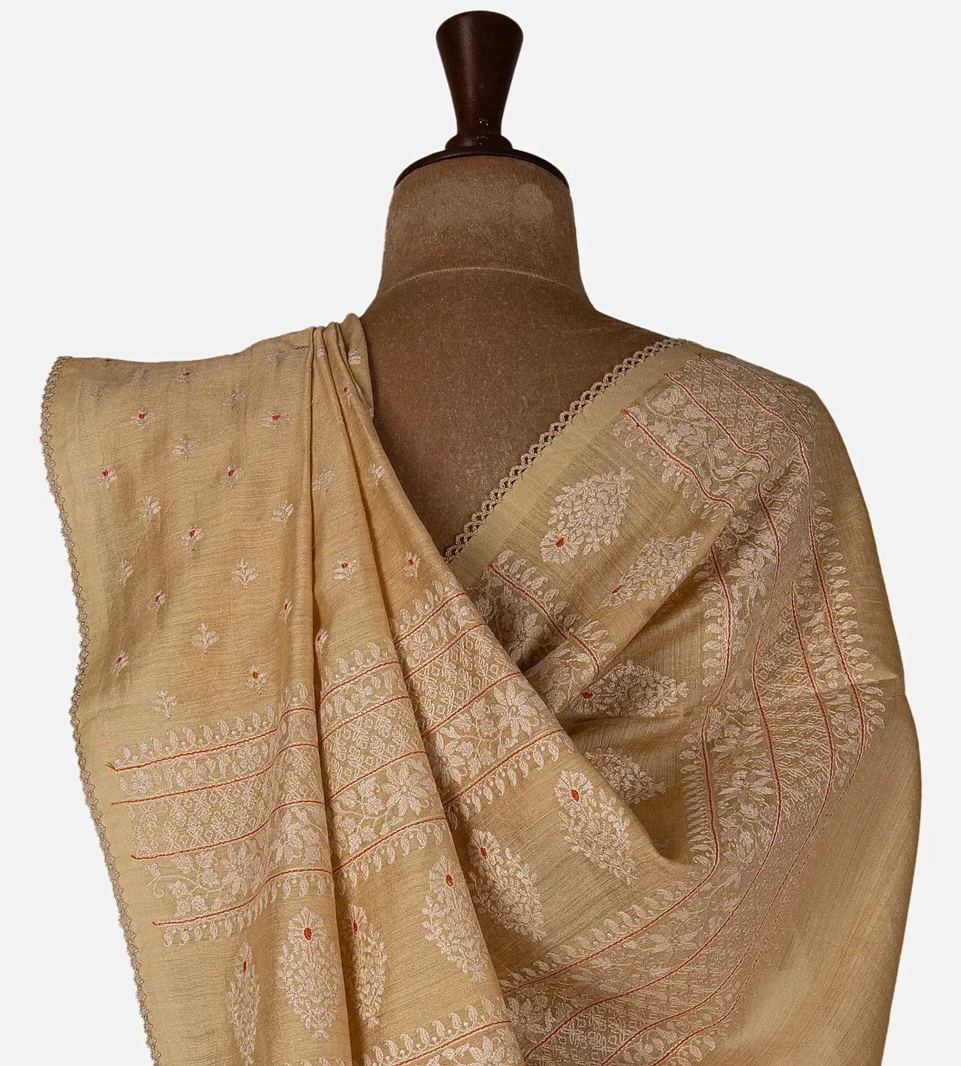 orange-tussar-saree-d11136188-c