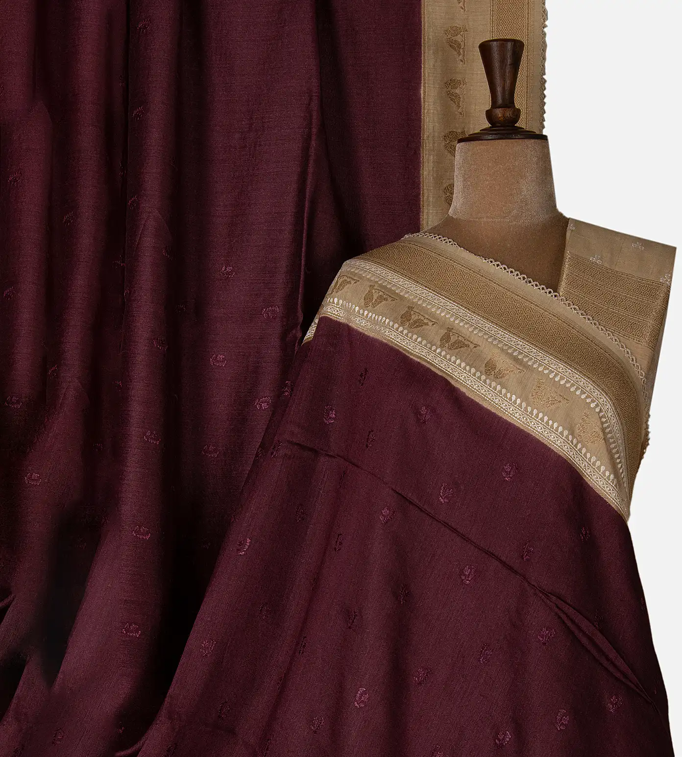 maroon-tussar-saree-d11136532-a