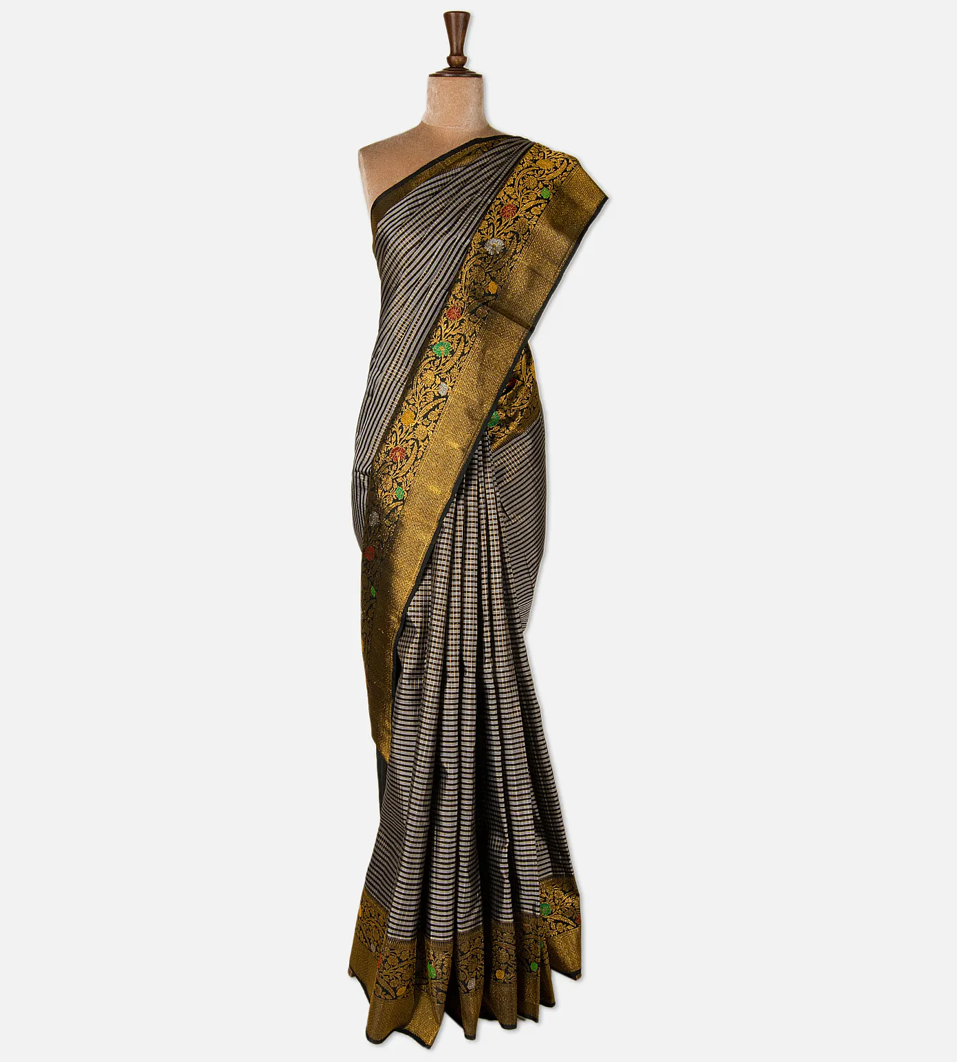 grey-and-black-kanchipuram-silk-saree-d10134381-b