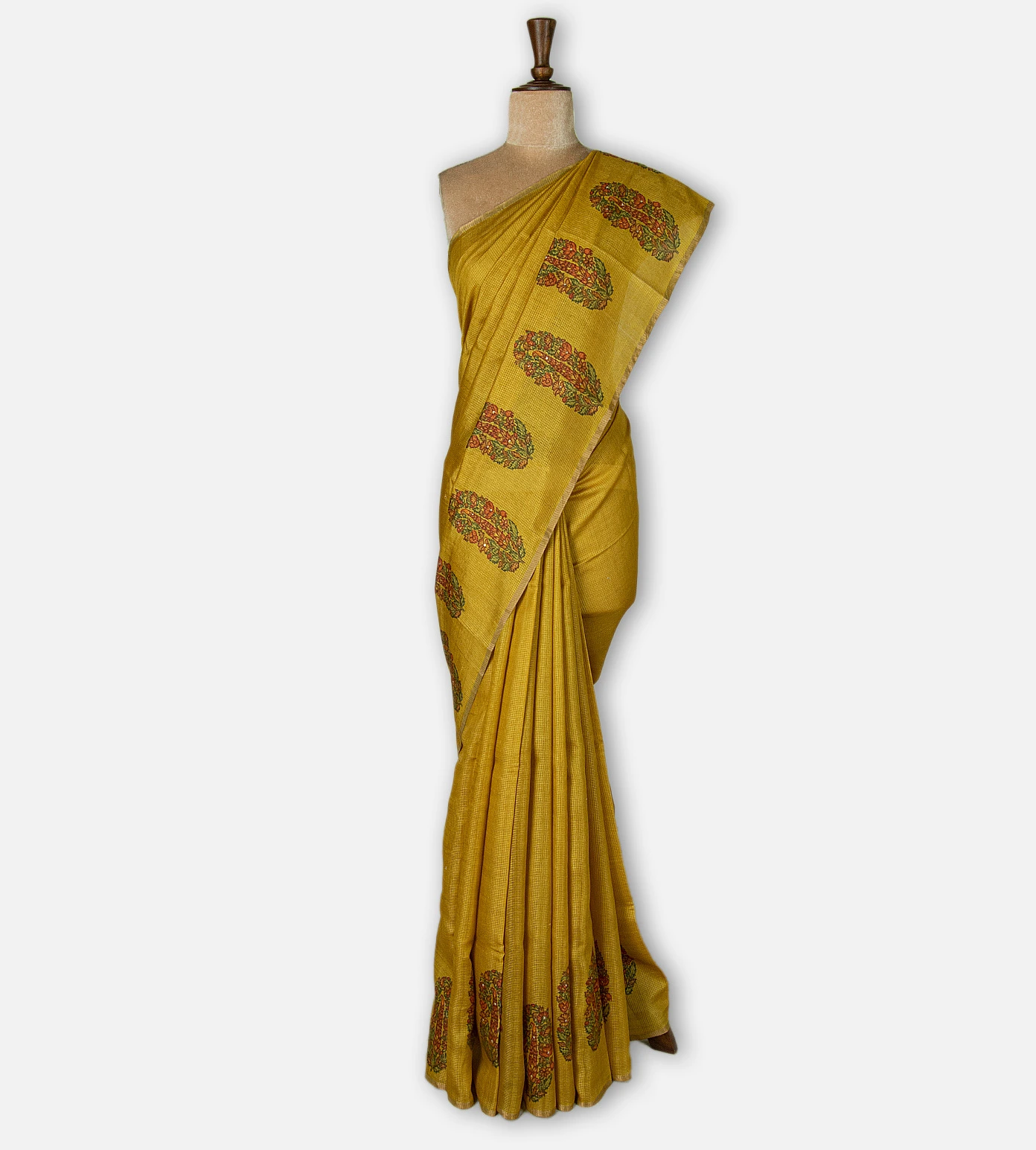 yellow-tussar-saree-d08119187-b