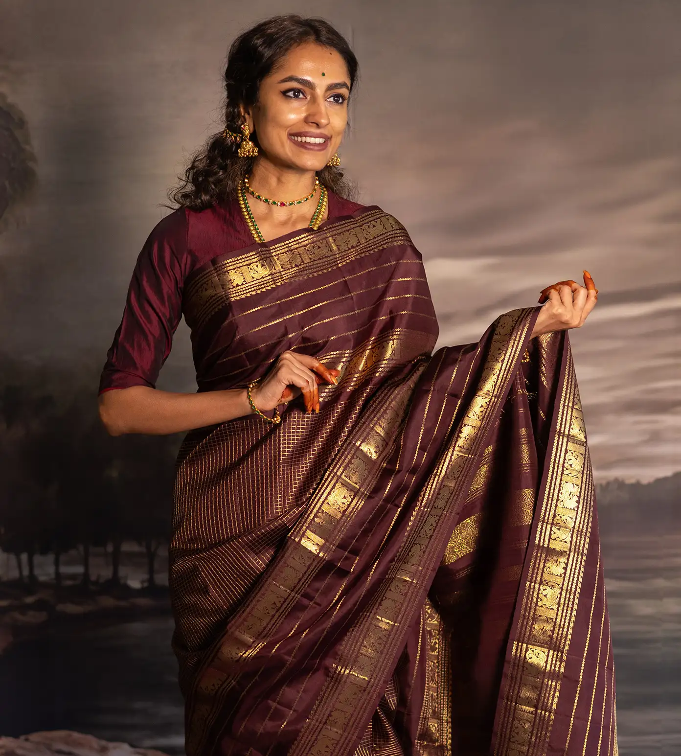paaku-deep-brown-kanchipuram-silk-saree-d10134207-a